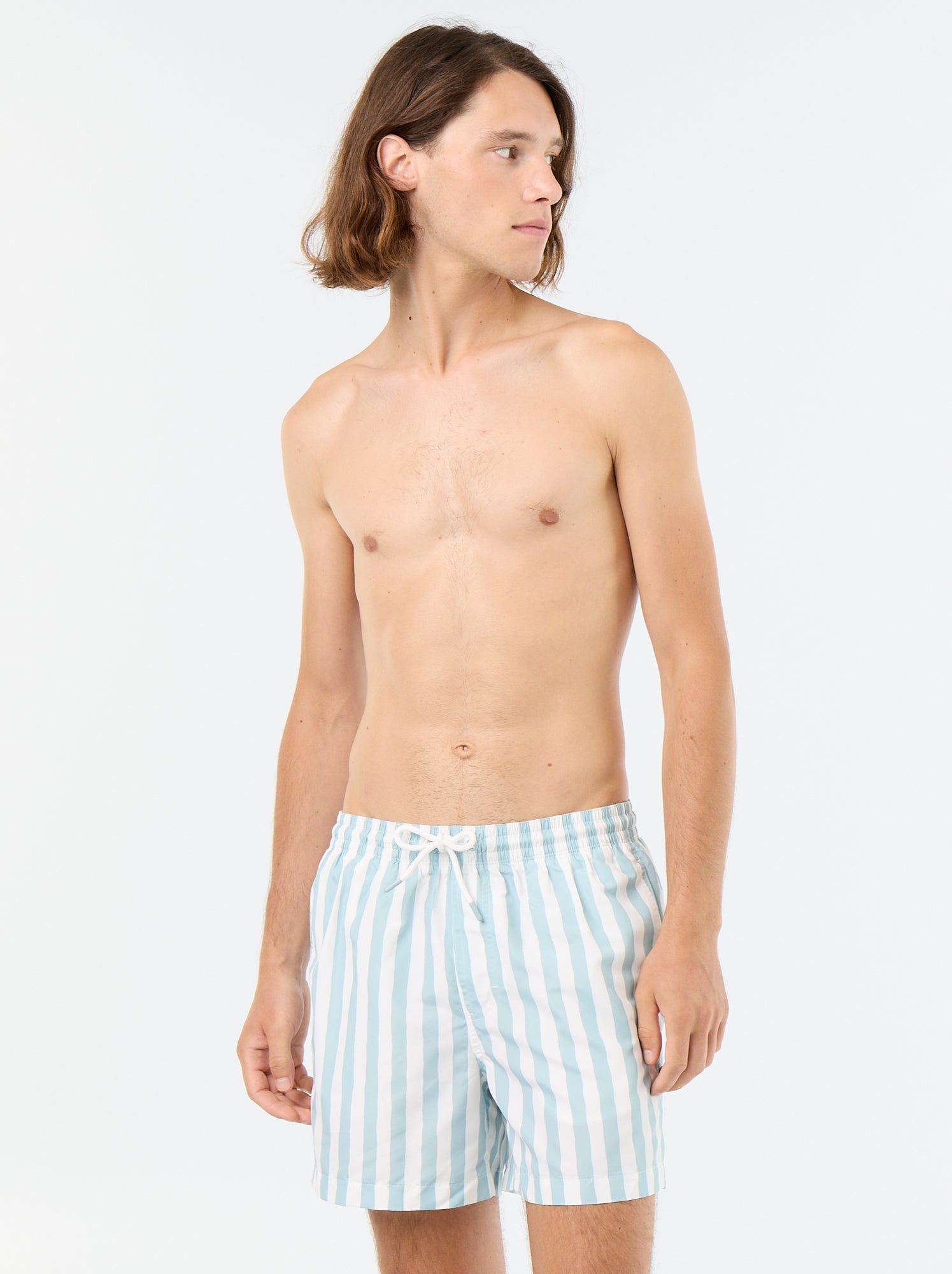 Short de bain à motif - Bleu