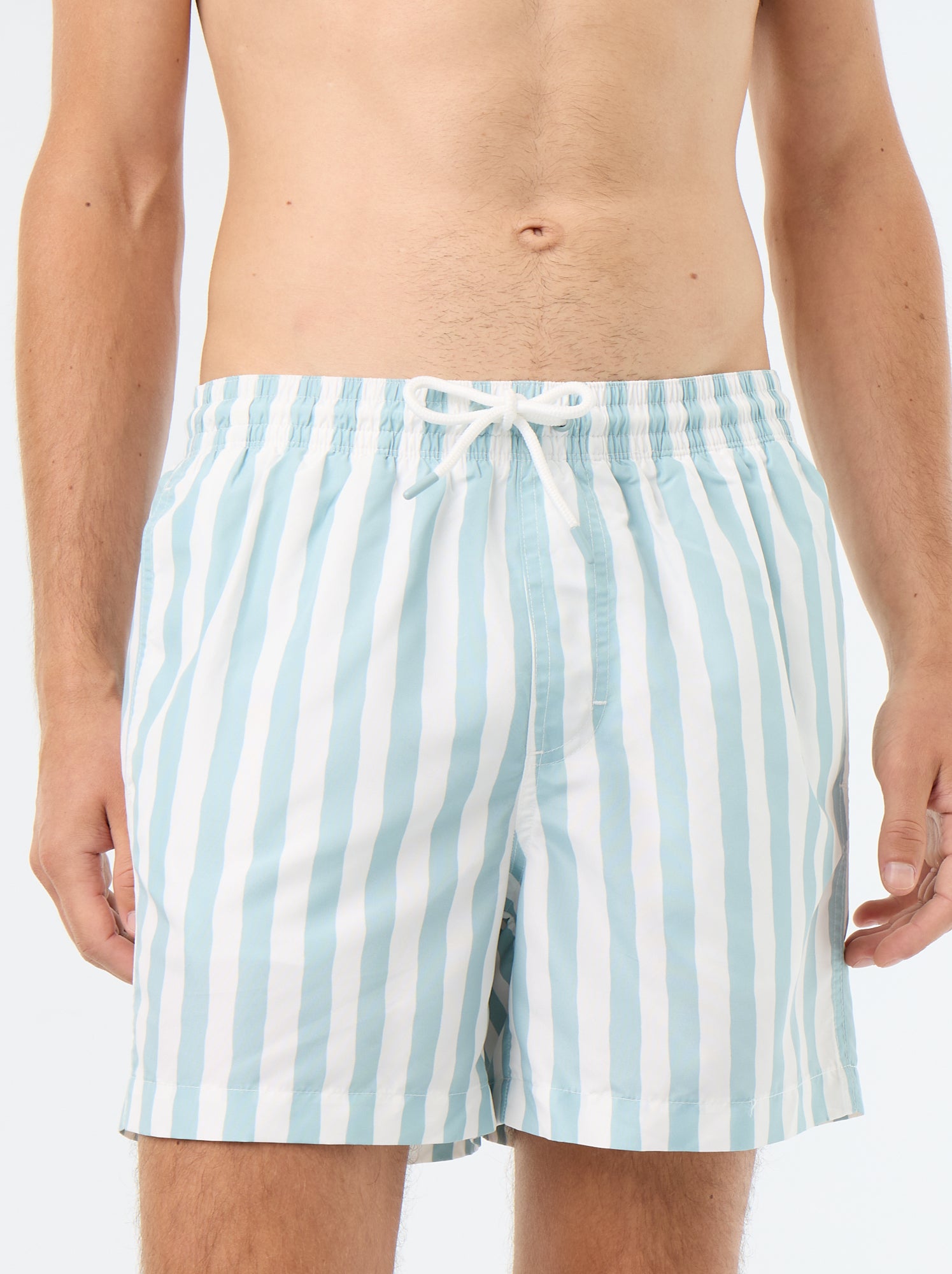 Short de bain à motif - Bleu