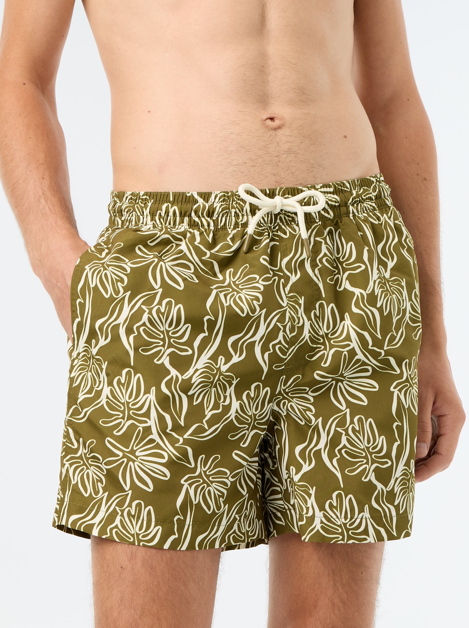 Short de bain à motif - Vert