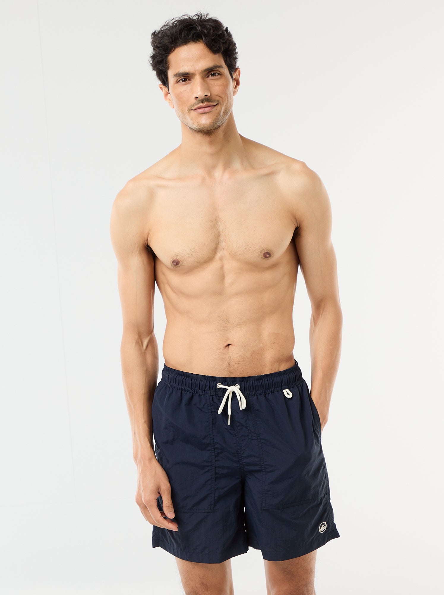 Short de bain avec grandes poches - Bleu