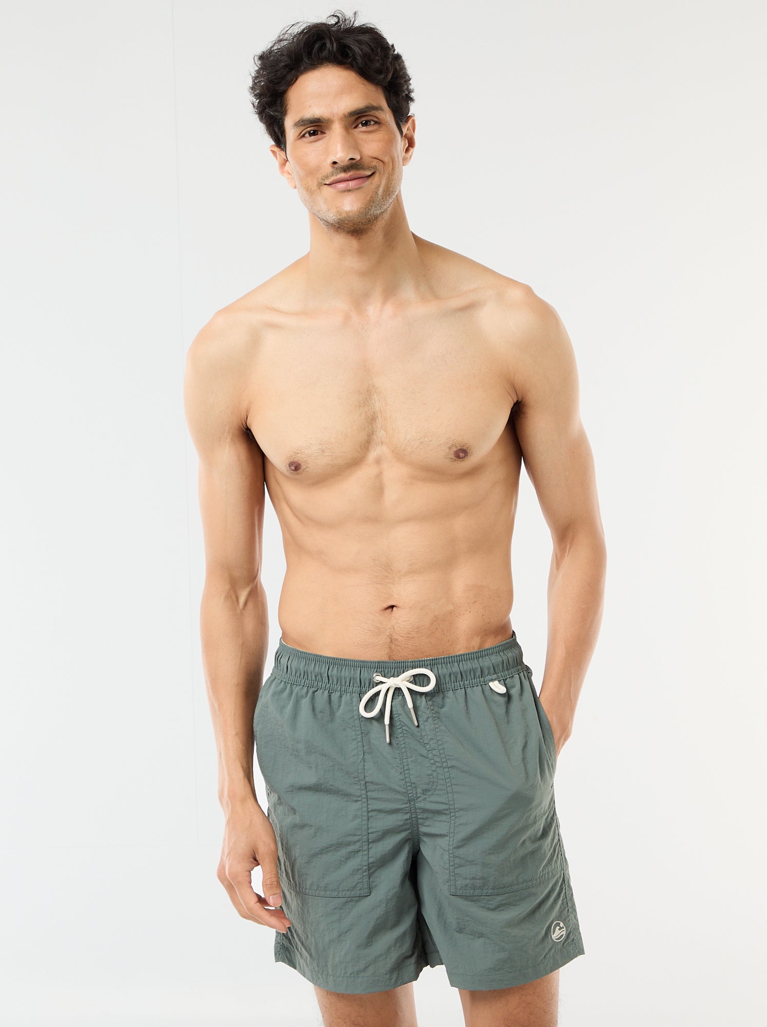 Short de bain avec grandes poches - Vert