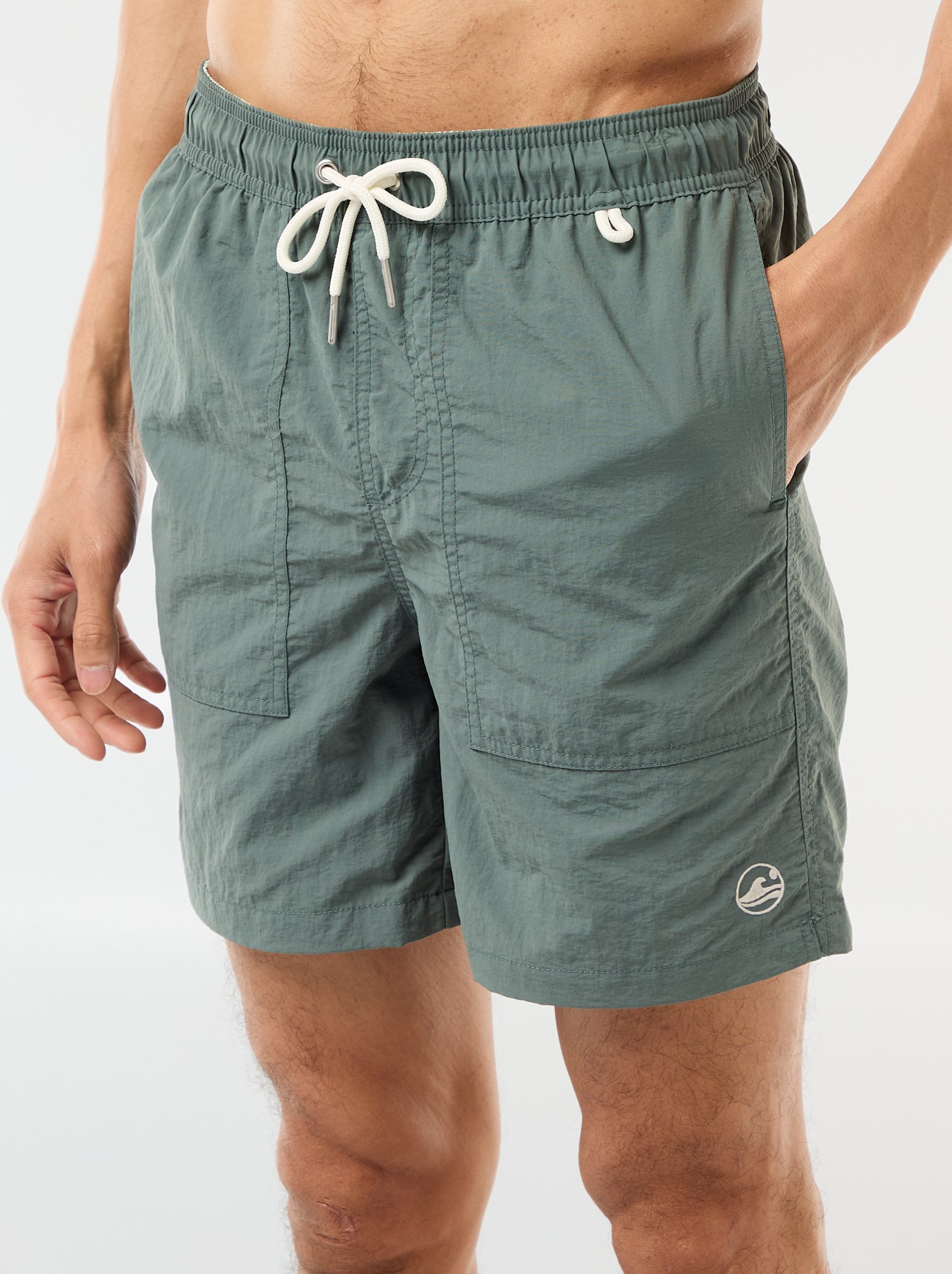 Short de bain avec grandes poches - Vert
