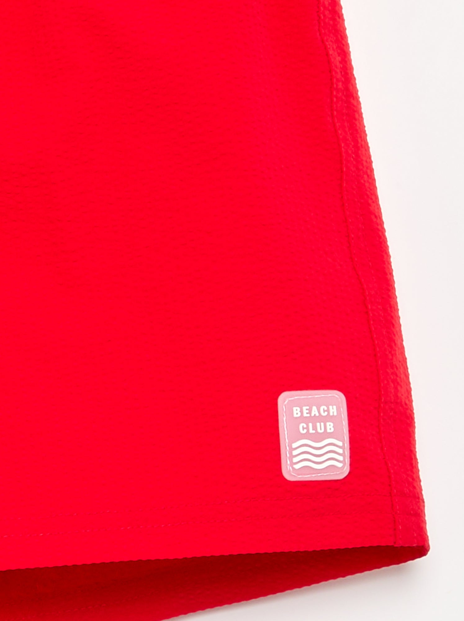 Short de bain uni - Rouge