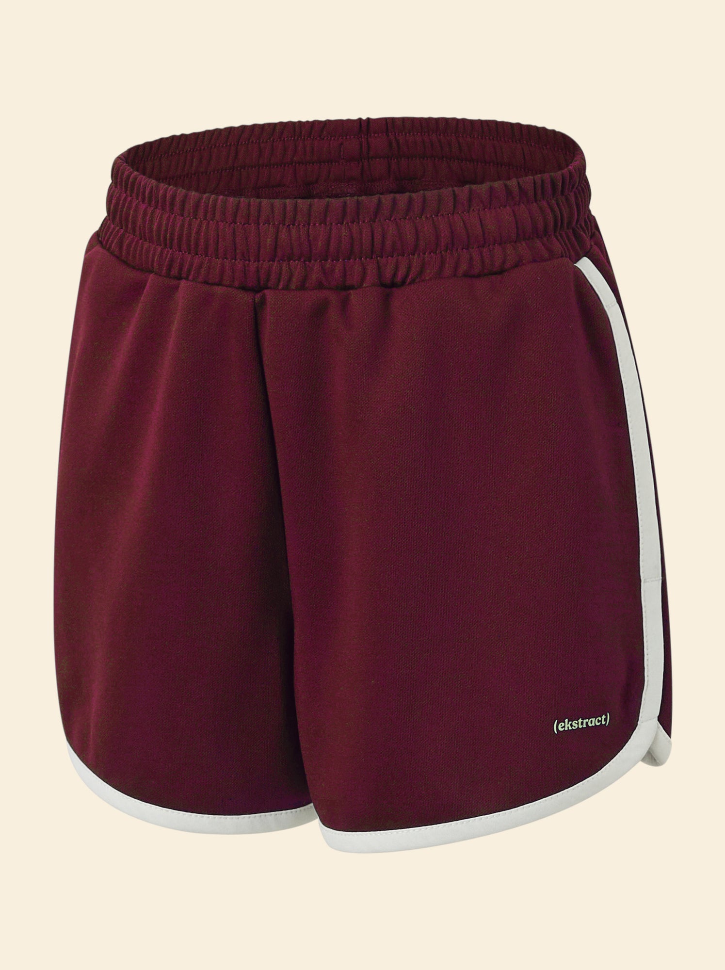 Short de sport avec bandes contrastées - (ekstract) - Rouge