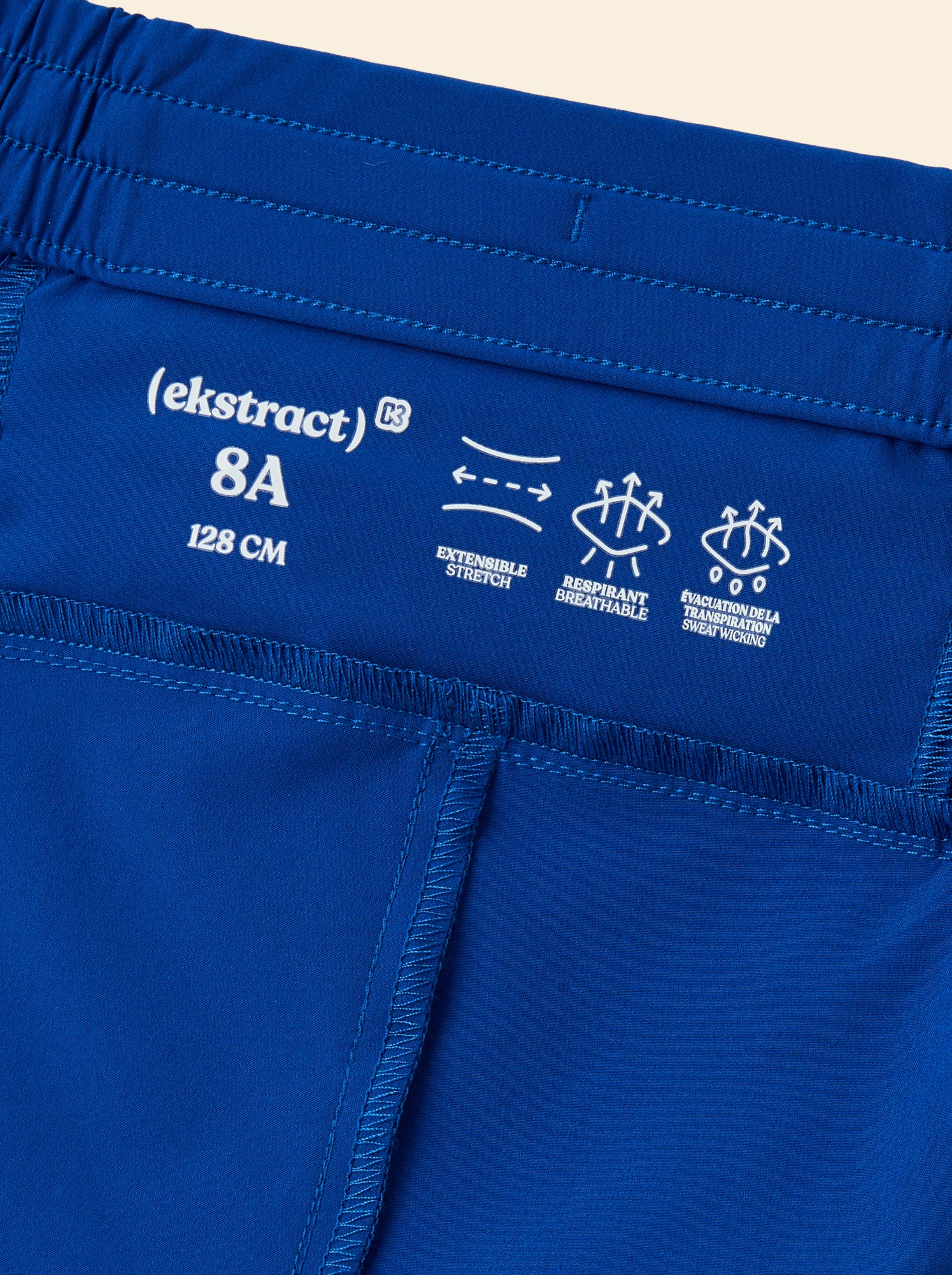 Short de sport avec poche zippée au dos - (ekstract) - Bleu
