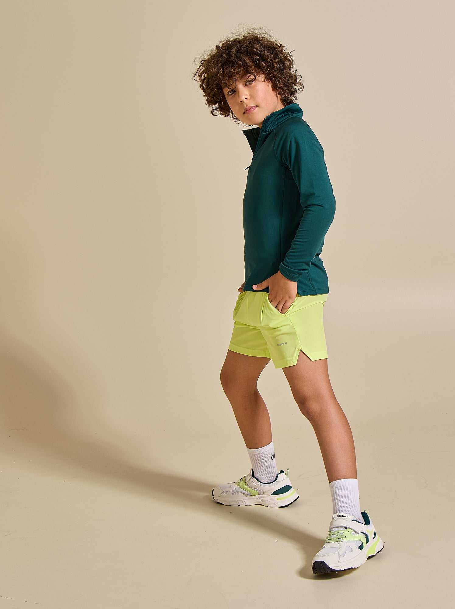 Short de sport avec poche zippée au dos - (ekstract) - Jaune