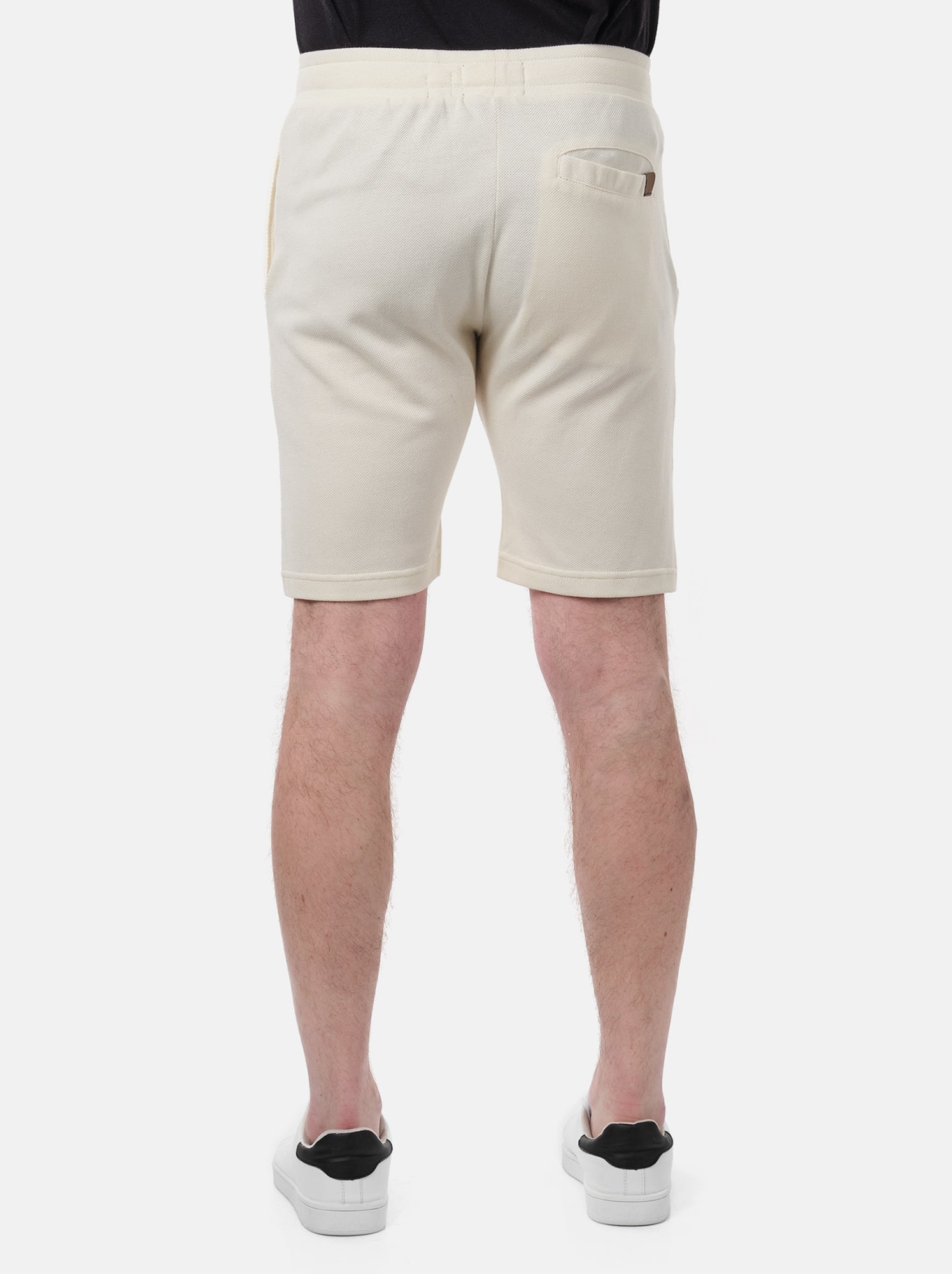 Short en maille piquée uni - Ecru