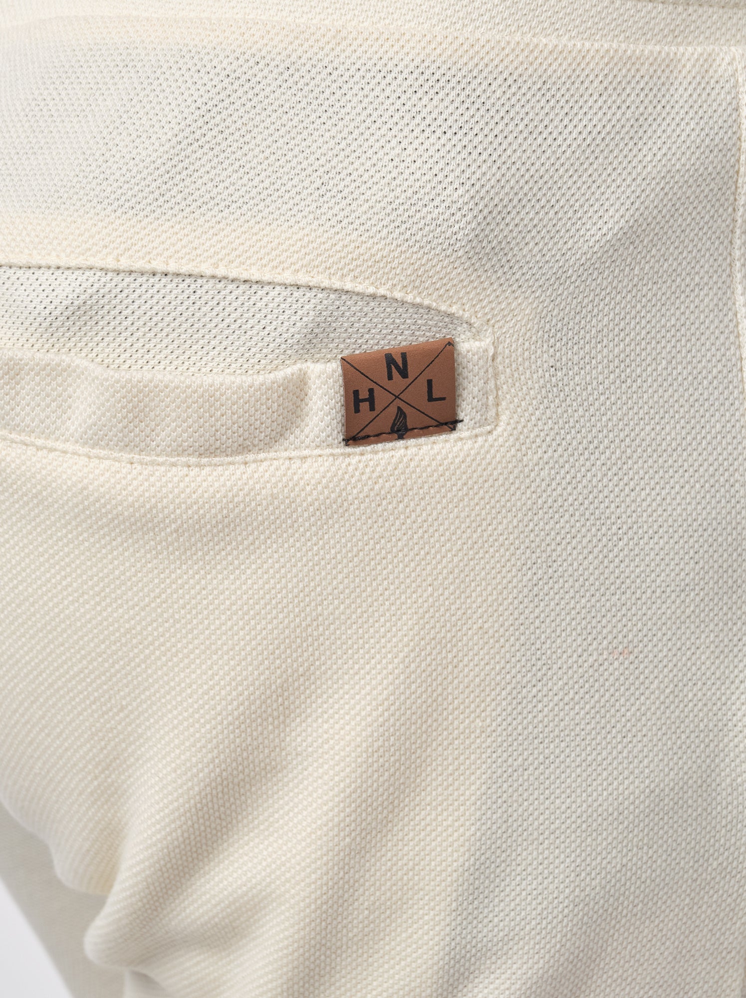 Short en maille piquée uni - Ecru