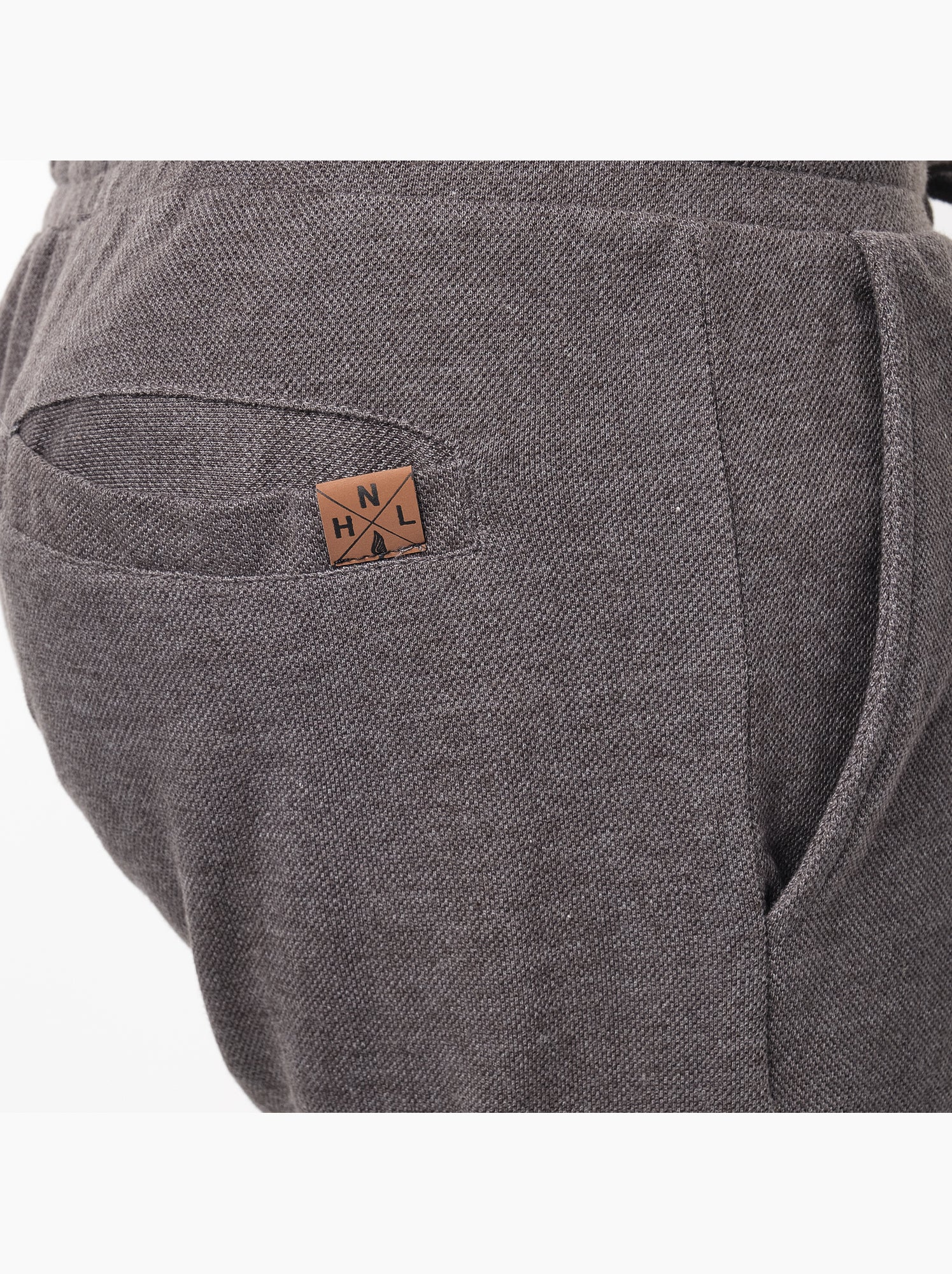 Short en maille piquée uni - gris anthracite