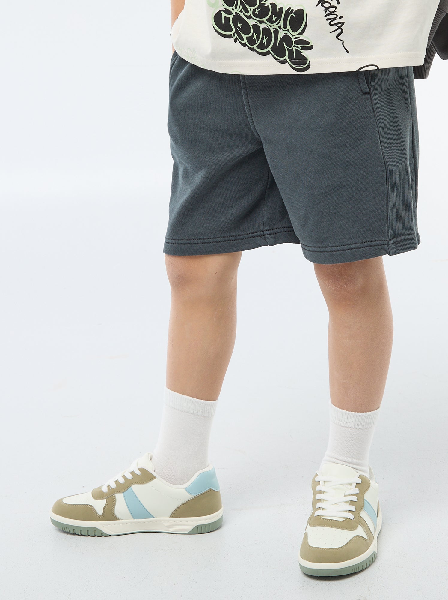 Short en molleton léger - Gris