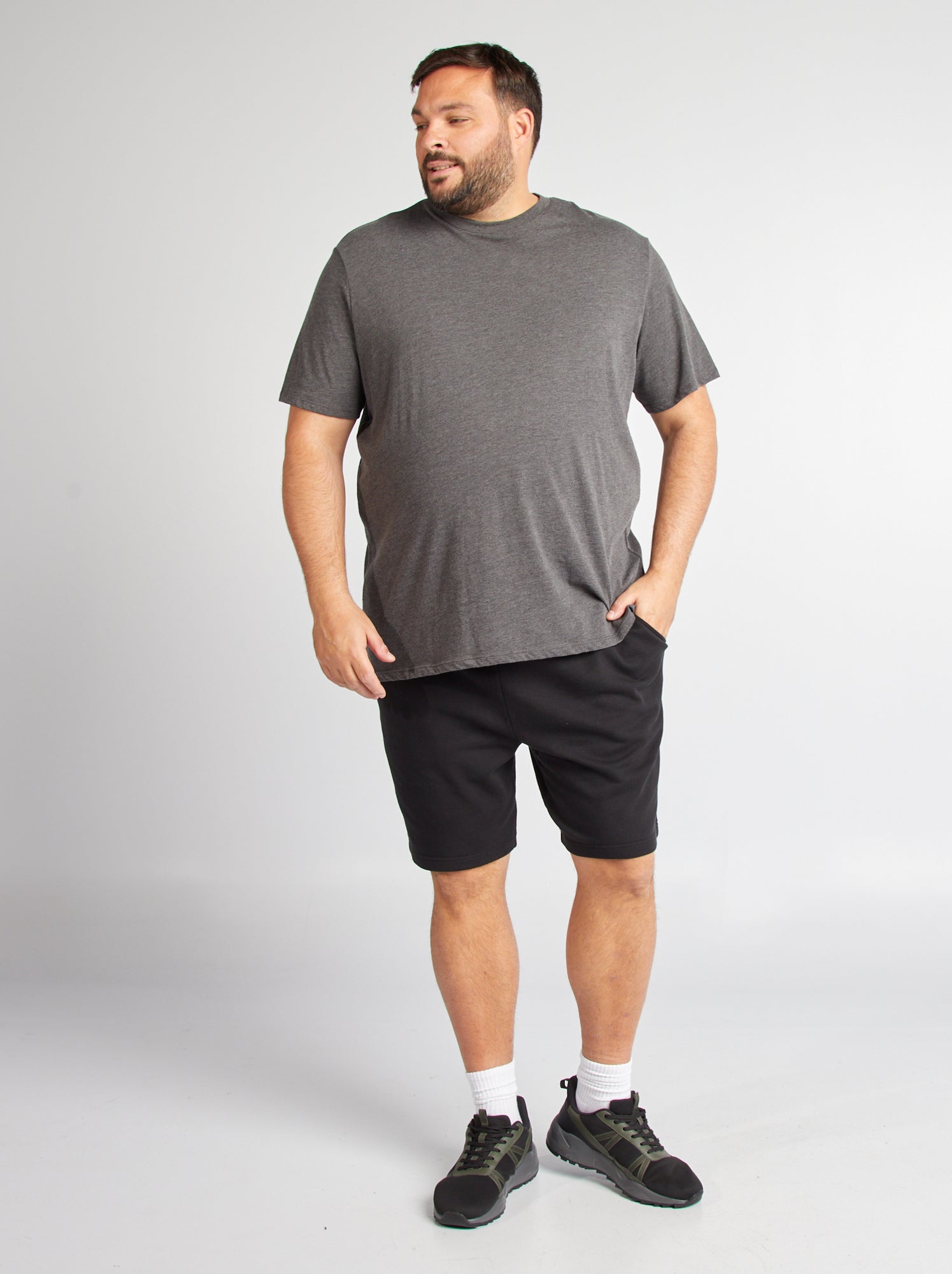 Short en molleton - Noir