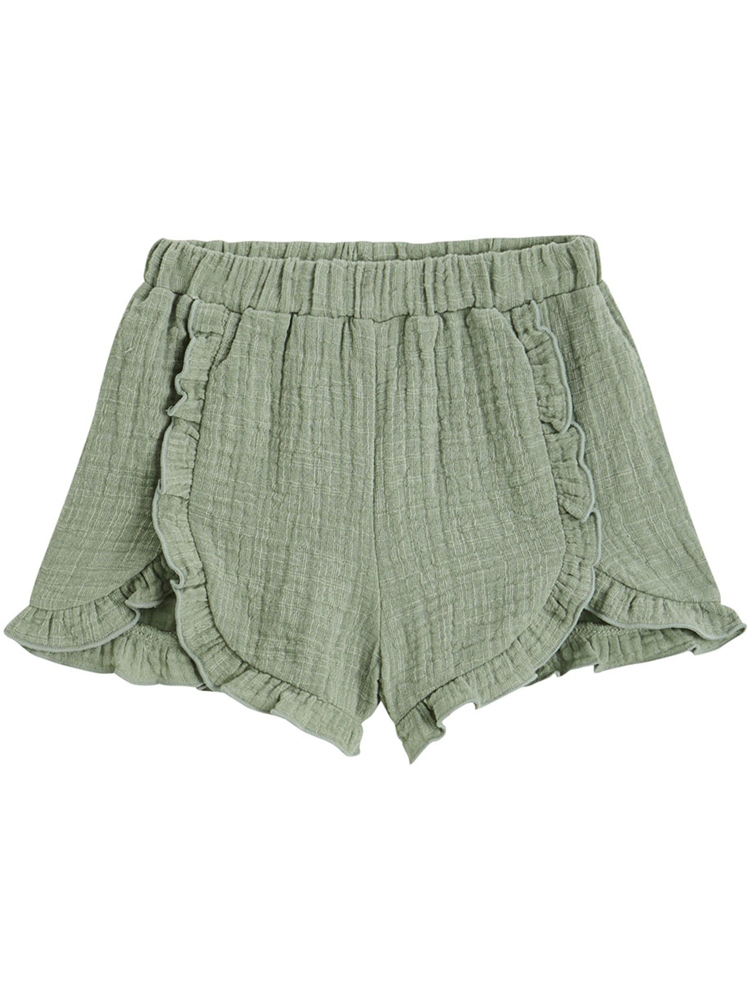Short enfant en gaze de coton anaelle - Kaki