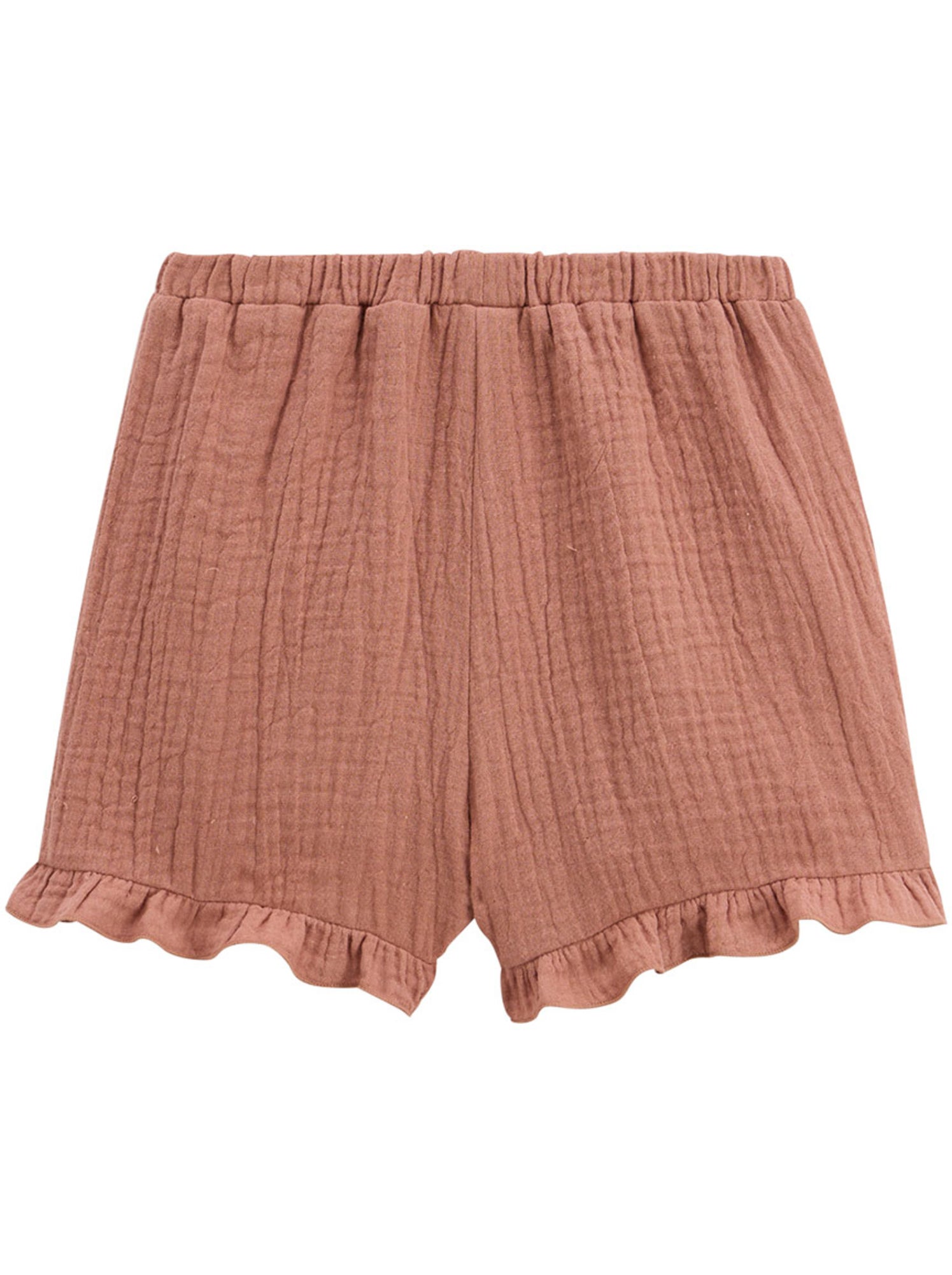 Short enfant en gaze de coton arizona - Terracotta