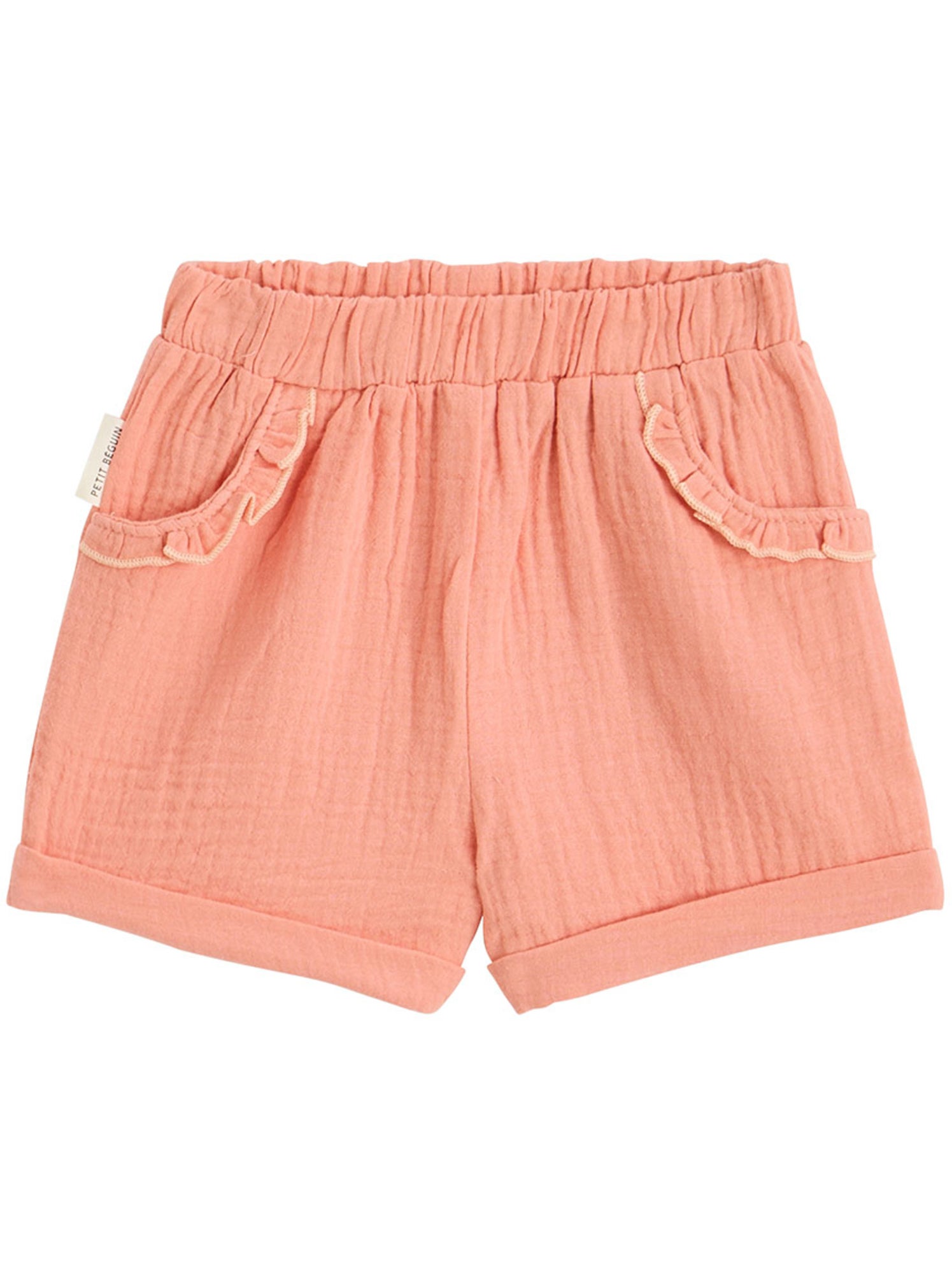 Short enfant en gaze de coton santa giulia - Orange