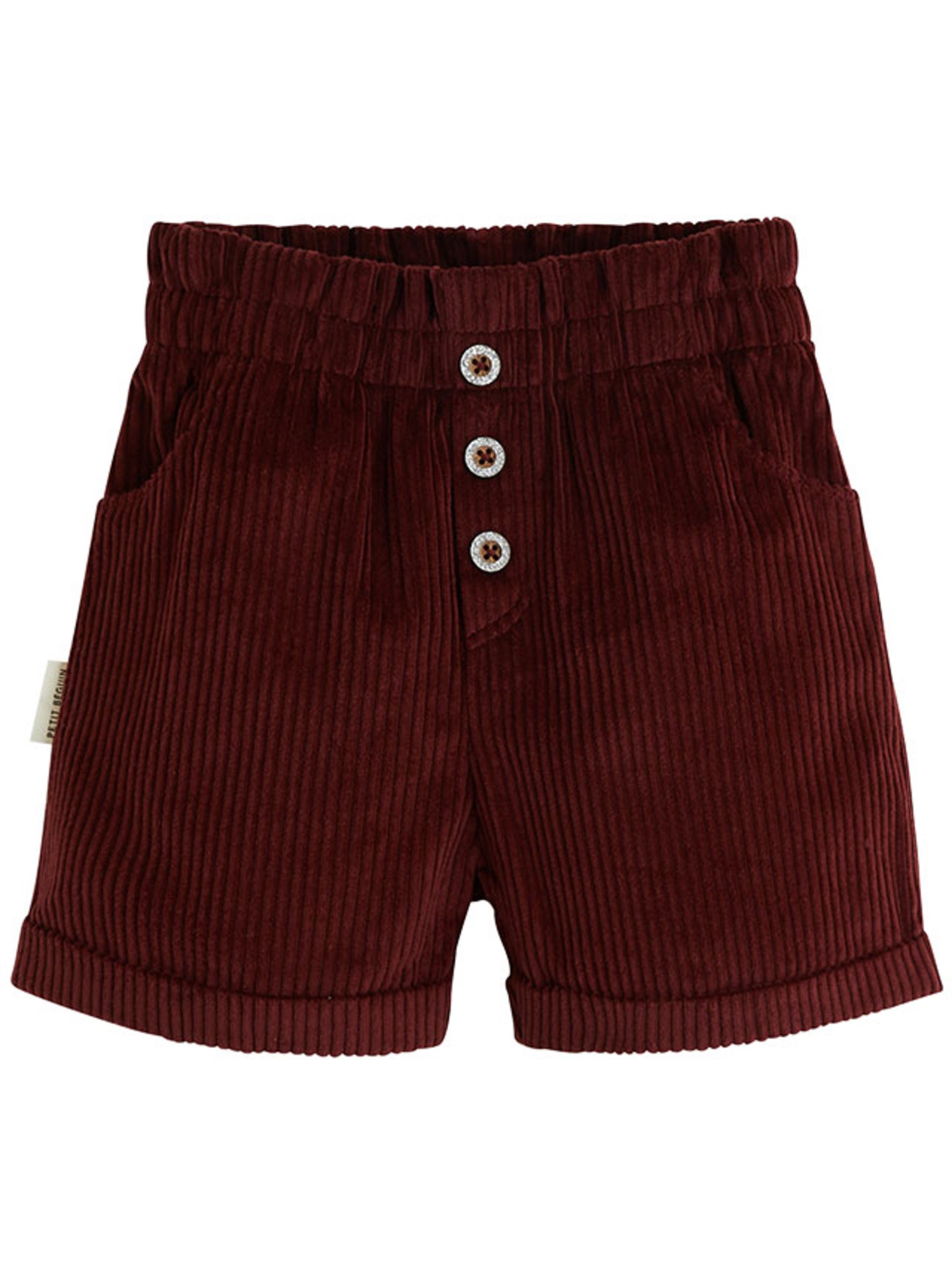 Short enfant en velours côtelé aimée - Bordeaux