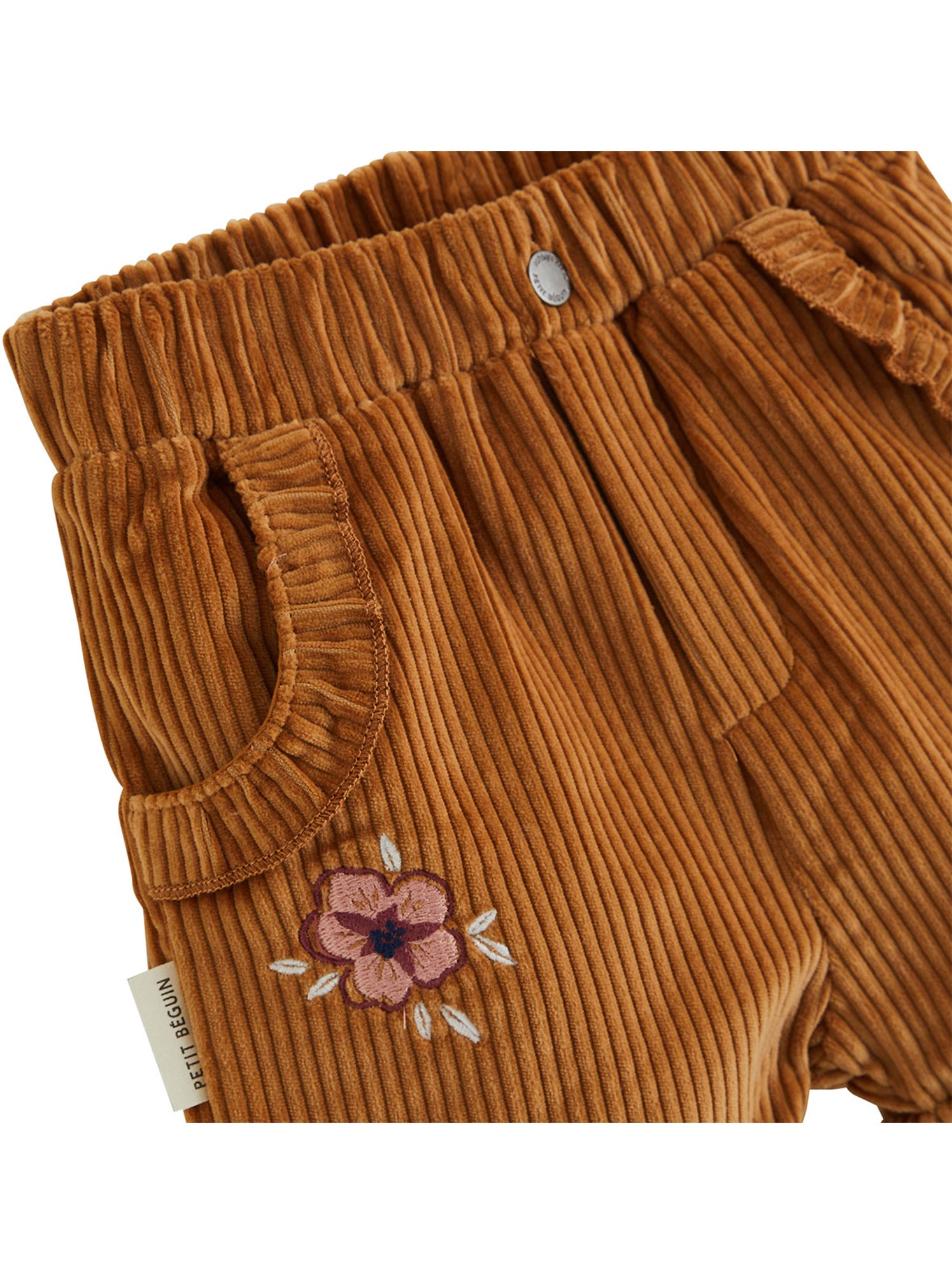 Short enfant en velours côtelé cléo - Camel