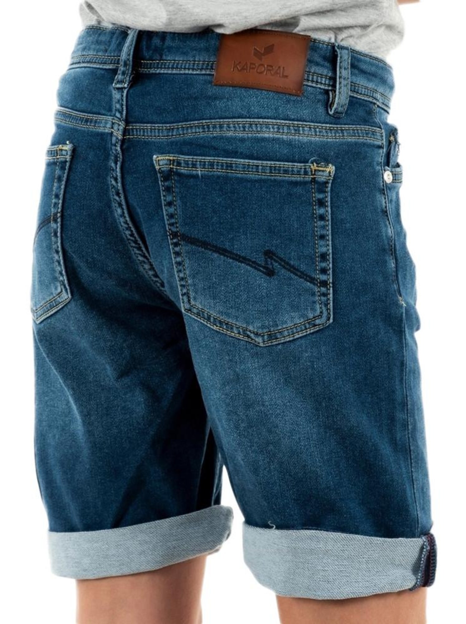 Short garçon kaporal - Bleu denim