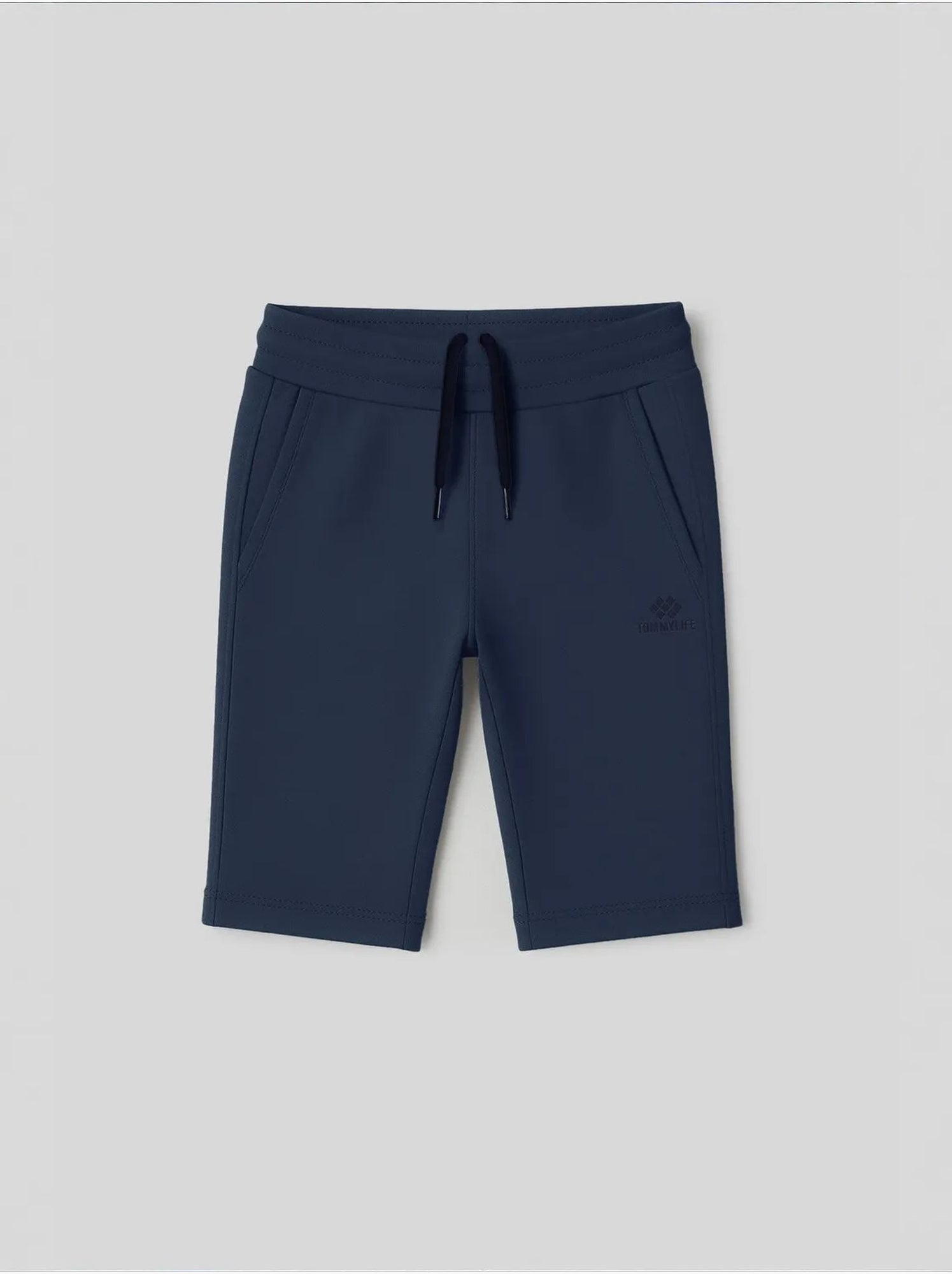 Short jeunesse à taille cordon tommy - Bleu marine