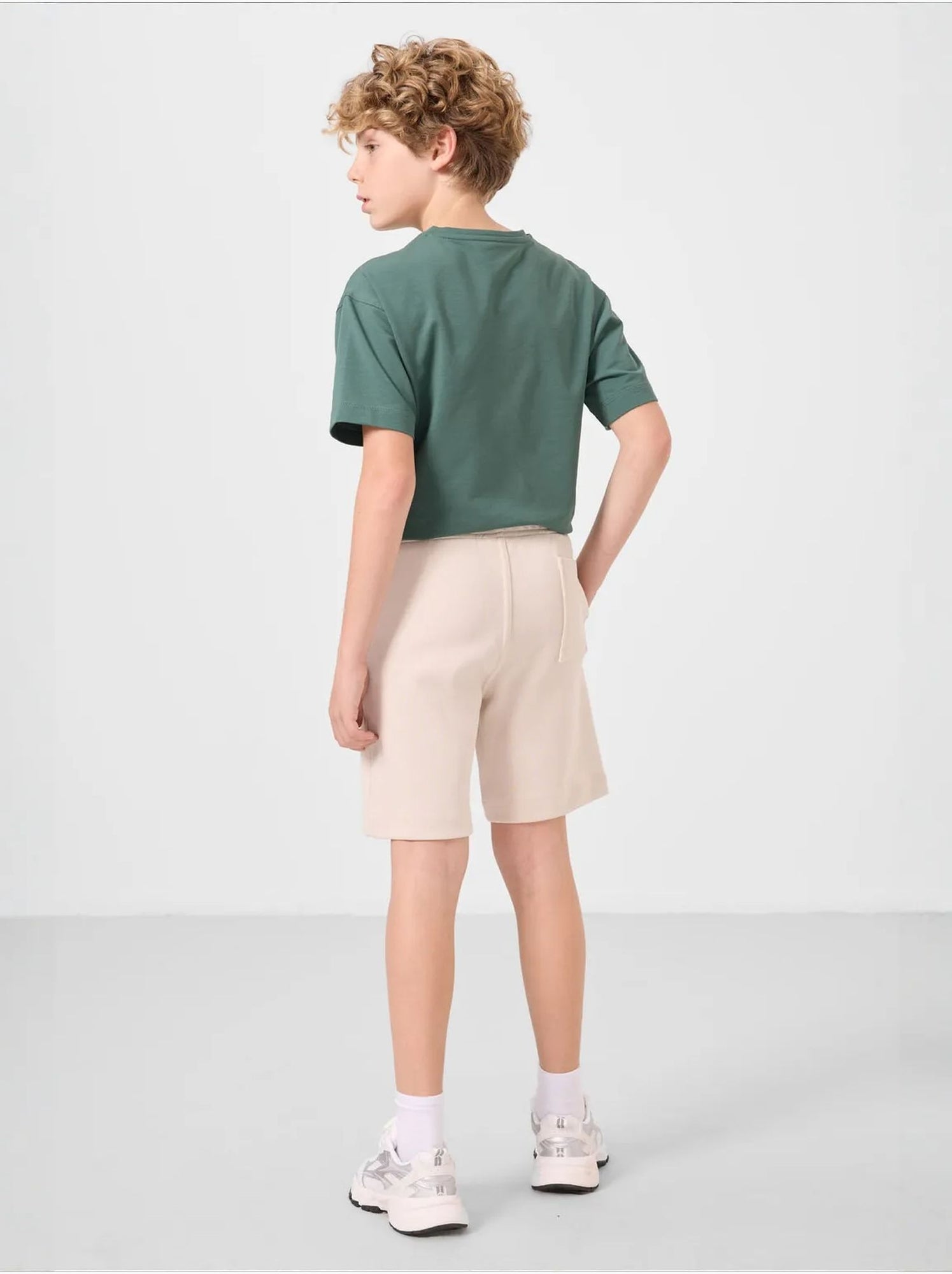 Short pour jeune coupe régulière taille mi-haute tommy - Sable