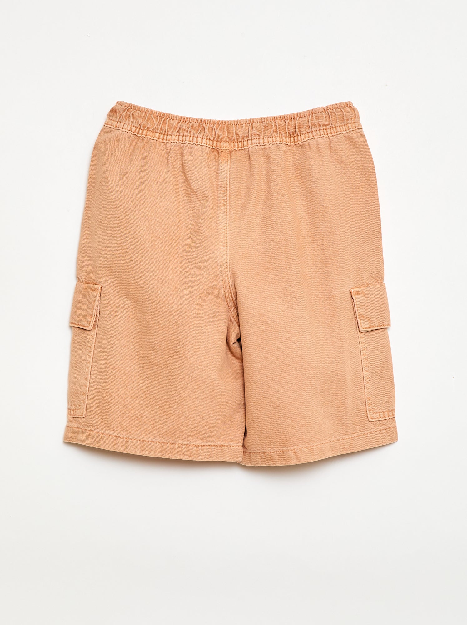 Short uni à cordon en coton - Orange