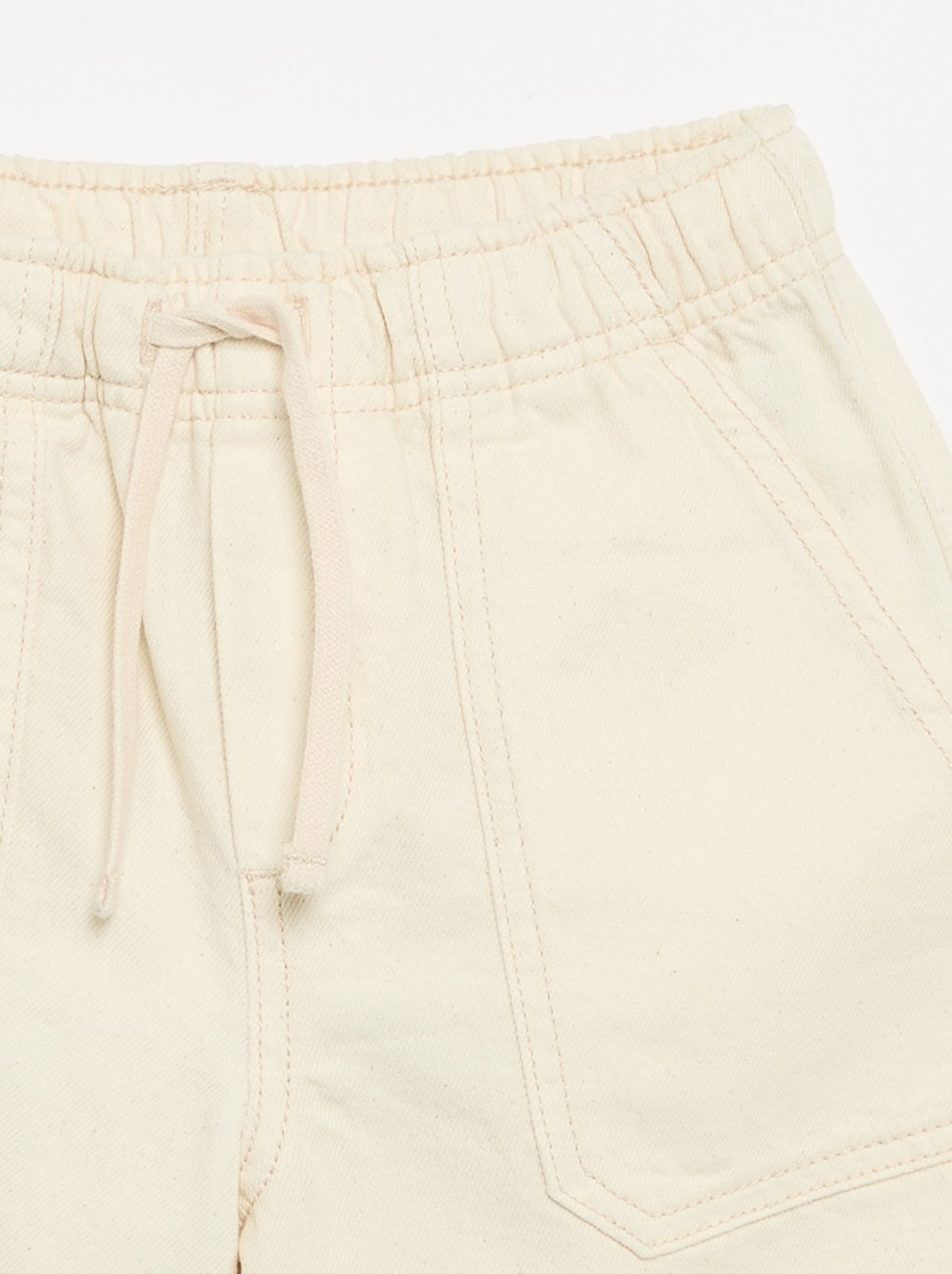 Short uni avec taille élastiquée - Ecru