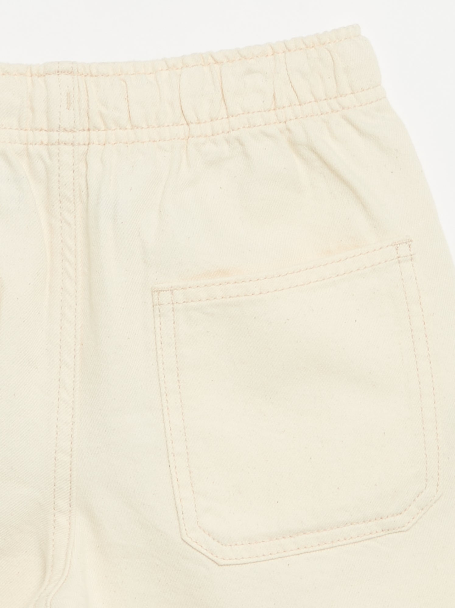 Short uni avec taille élastiquée - Ecru