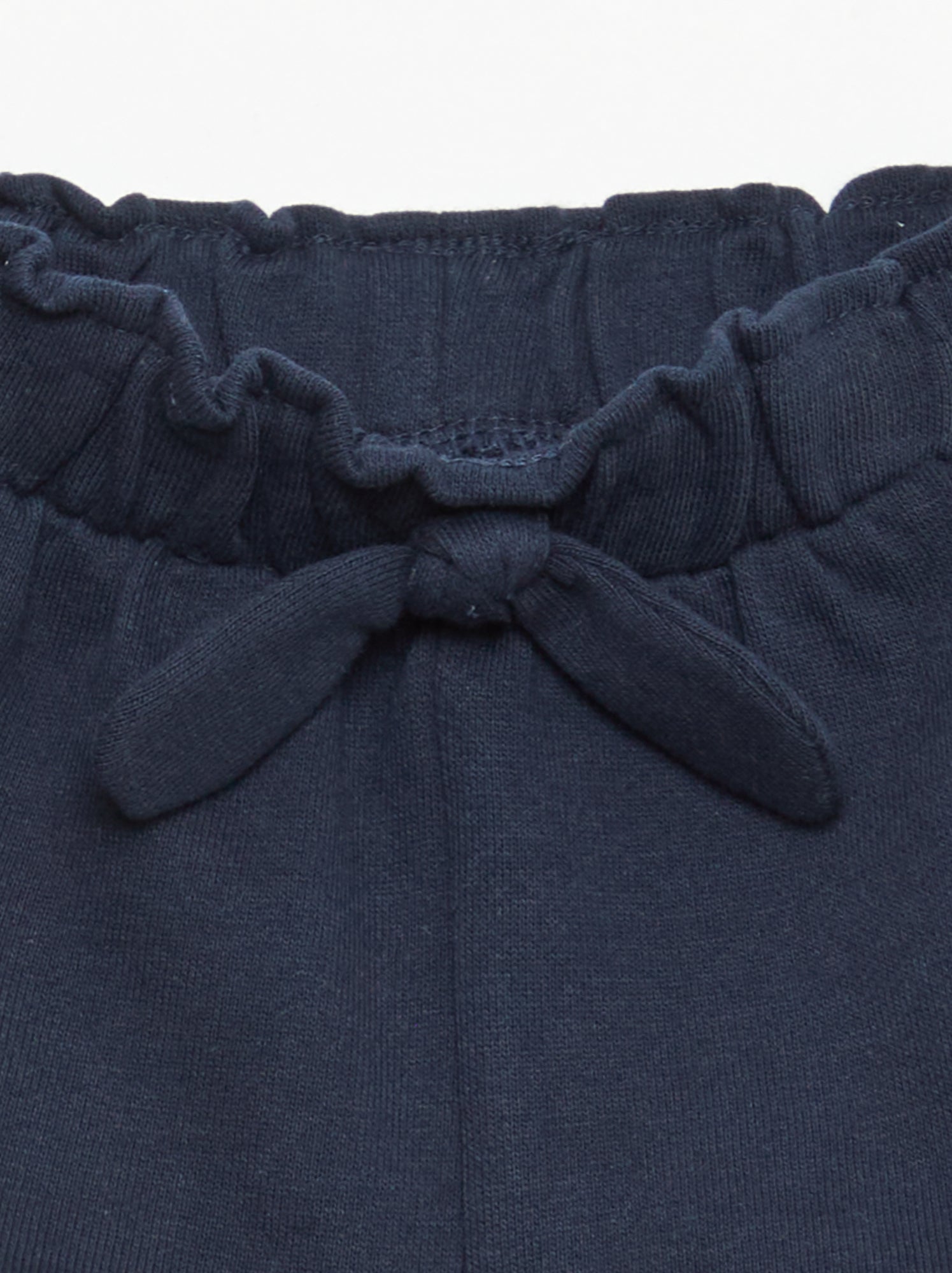 Short volanté avec nœud à la taille - Bleu