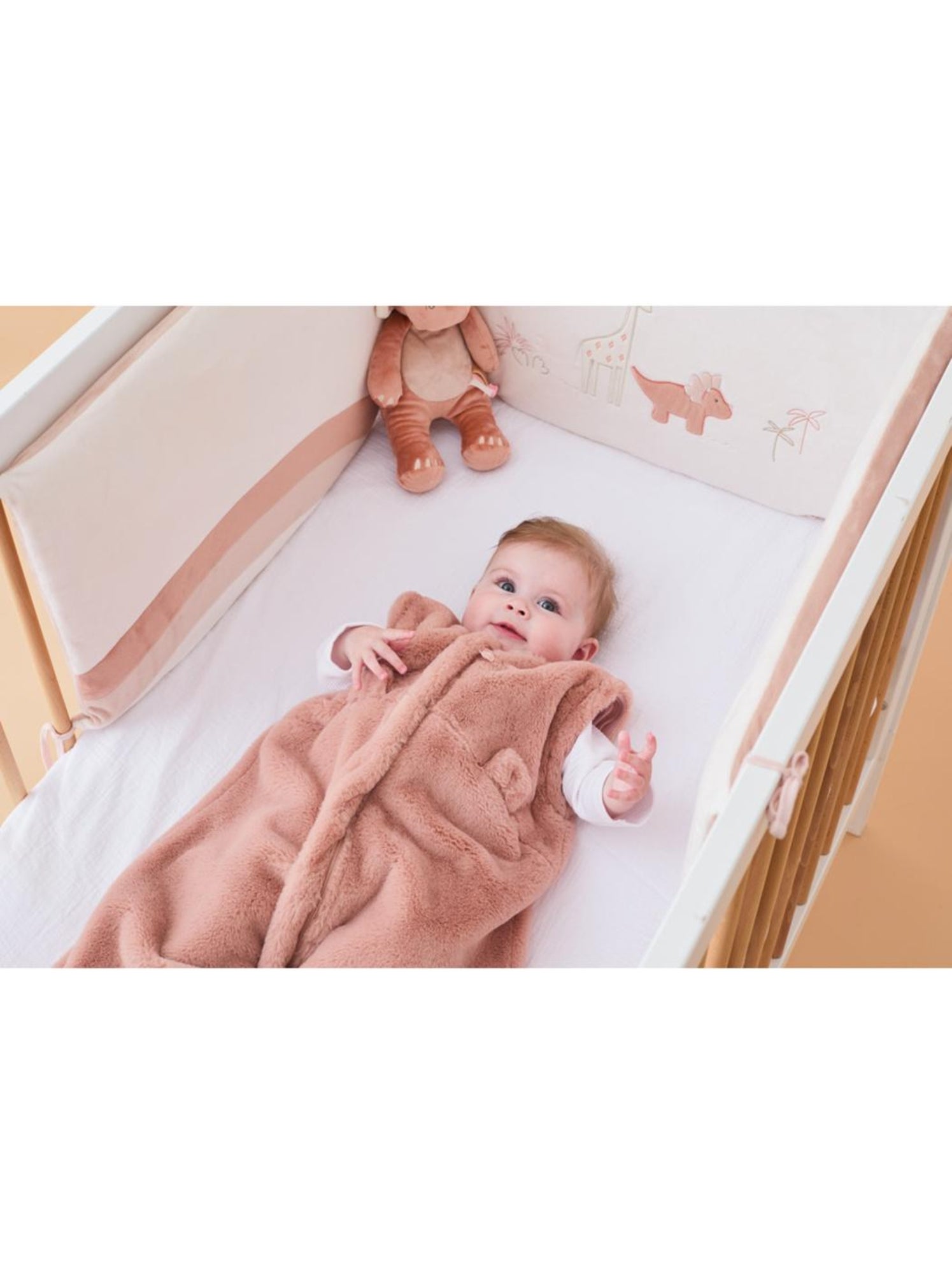 Sleeping bag en fausse fourrure, 70cm Noukie's - Rose