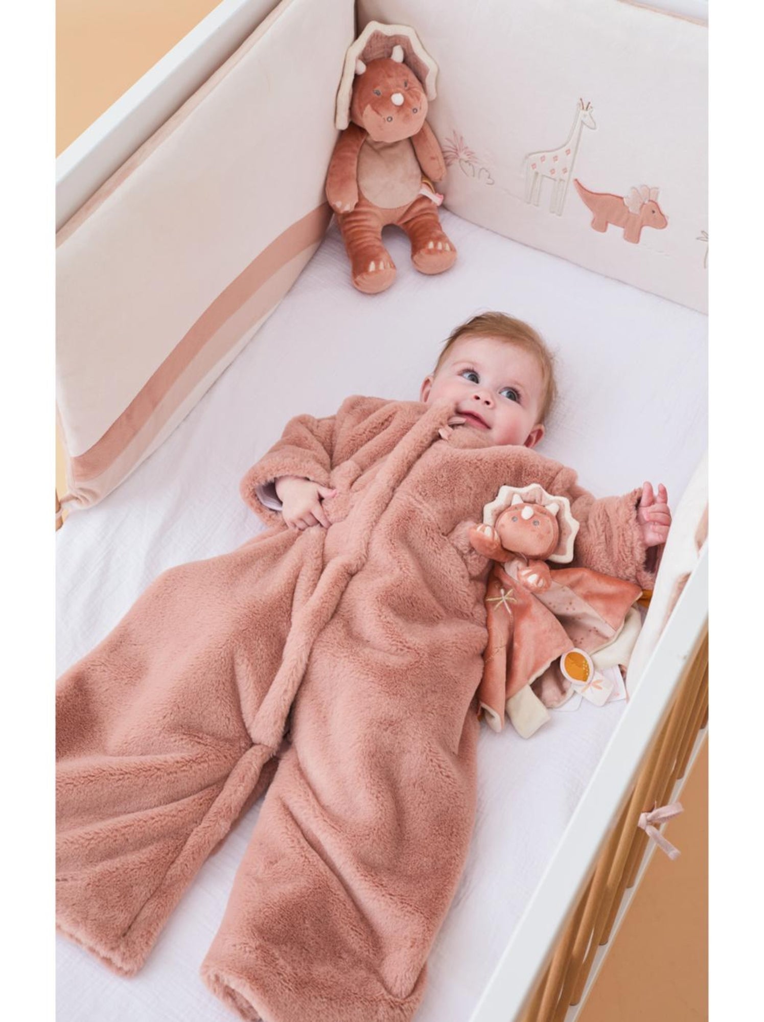 Sleeping bag en fausse fourrure, 70cm Noukie's - Rose