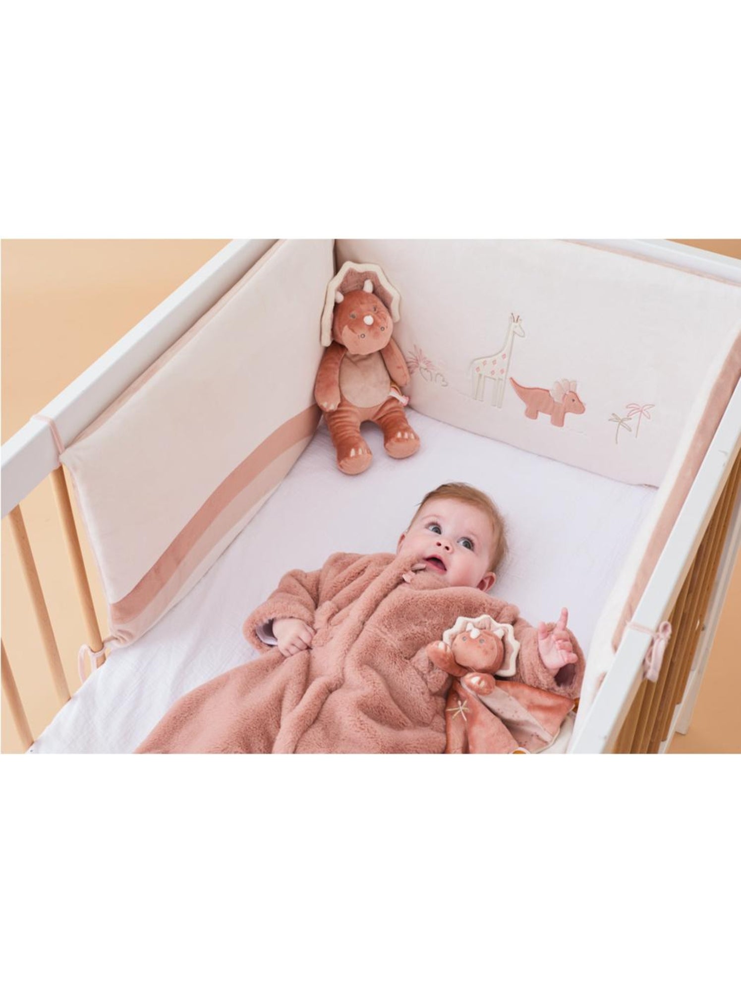 Sleeping bag en fausse fourrure, 70cm Noukie's - Rose