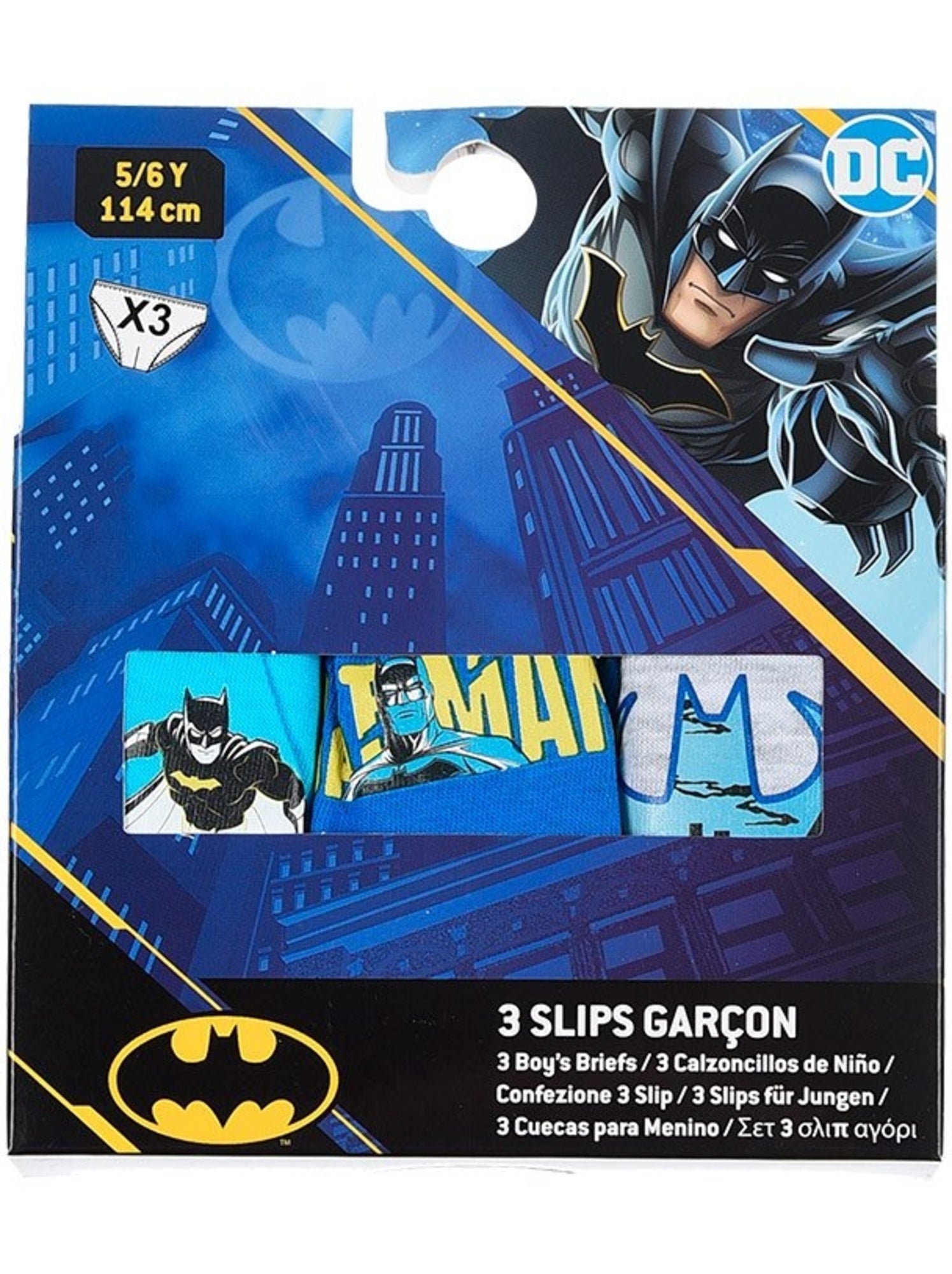 Slip Batman| Licence Officielle - Noir Jaune Gris