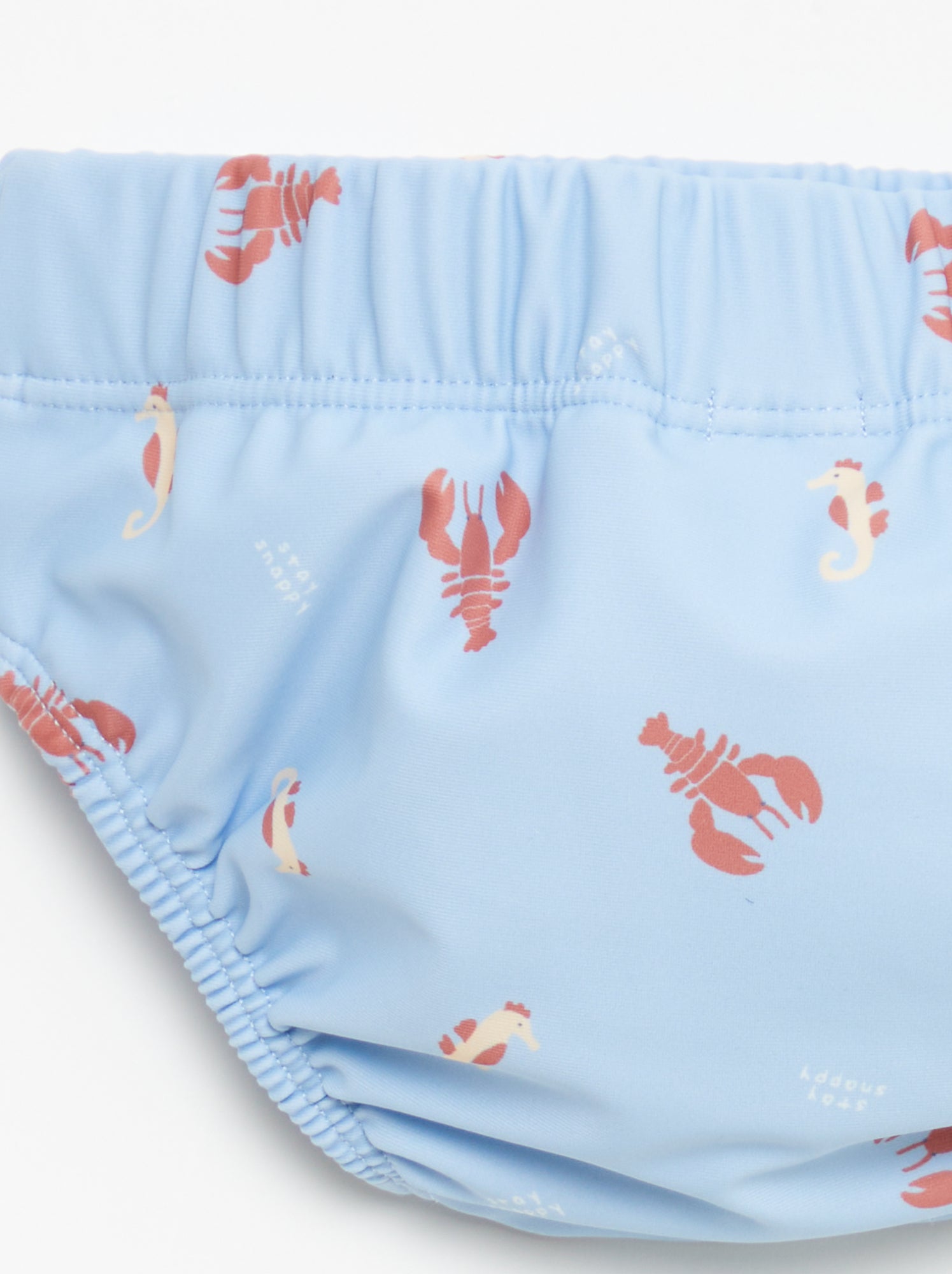 Slip de bain à motifs - Bleu