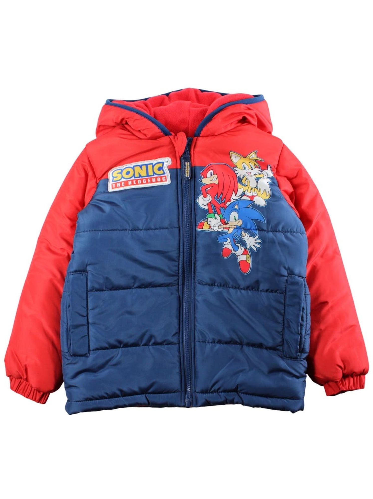 Sonic - Doudoune garçon avec logo 2 couleurs - Rouge