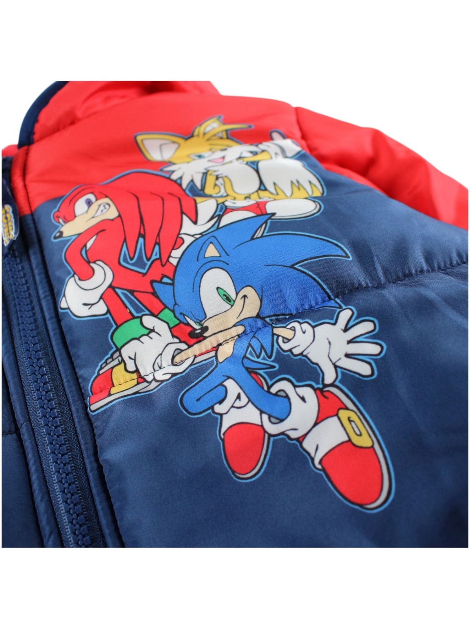 Sonic - Doudoune garçon avec logo 2 couleurs - Rouge