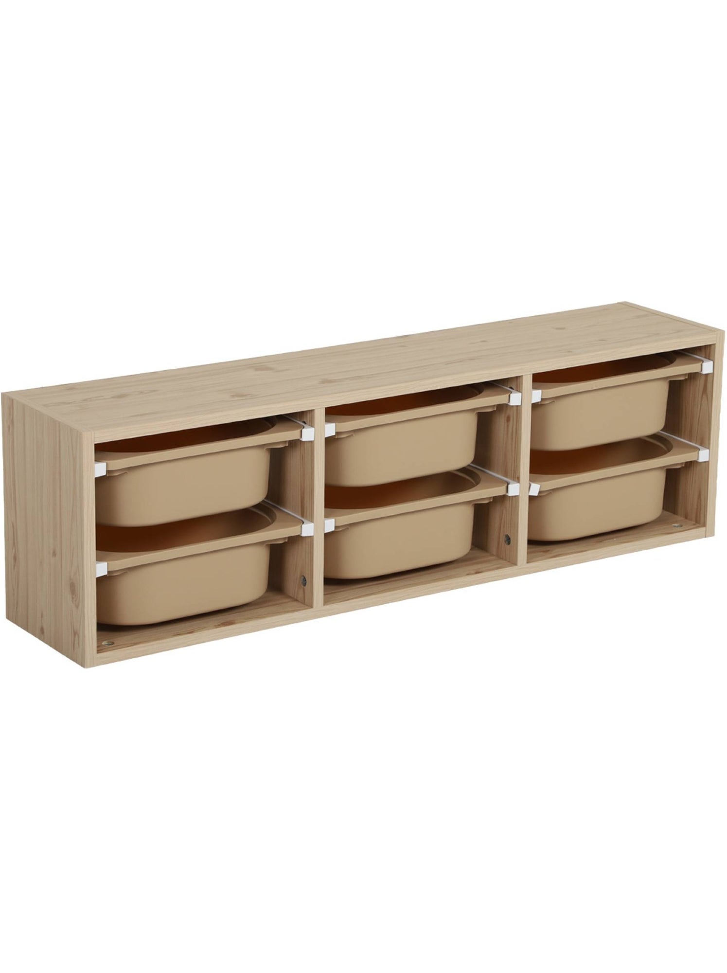 Sora - meuble de rangement pour enfant 6 bacs de rangement sora - Beige