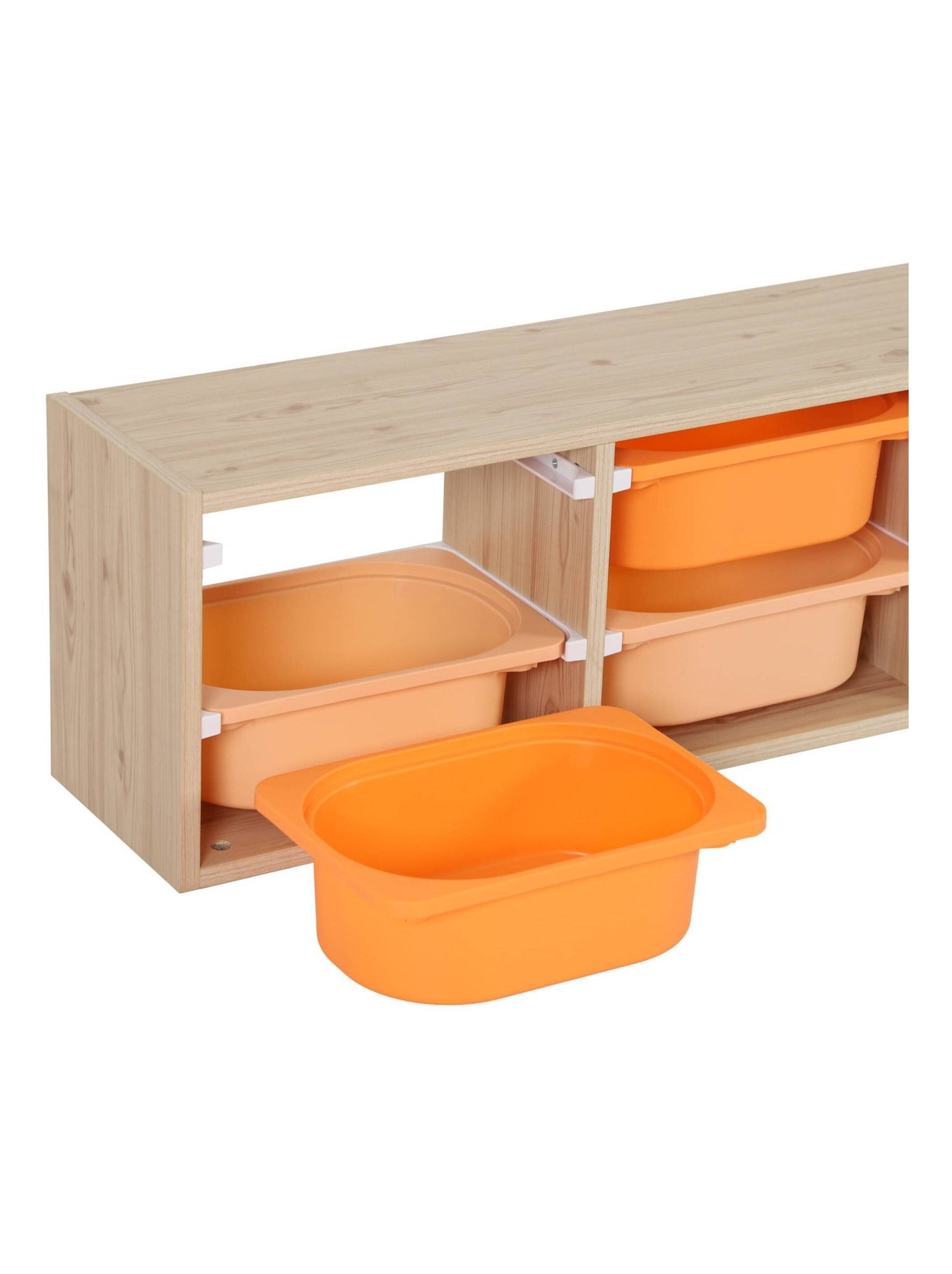 Sora - meuble de rangement pour enfant 6 bacs de rangement sora - Orange