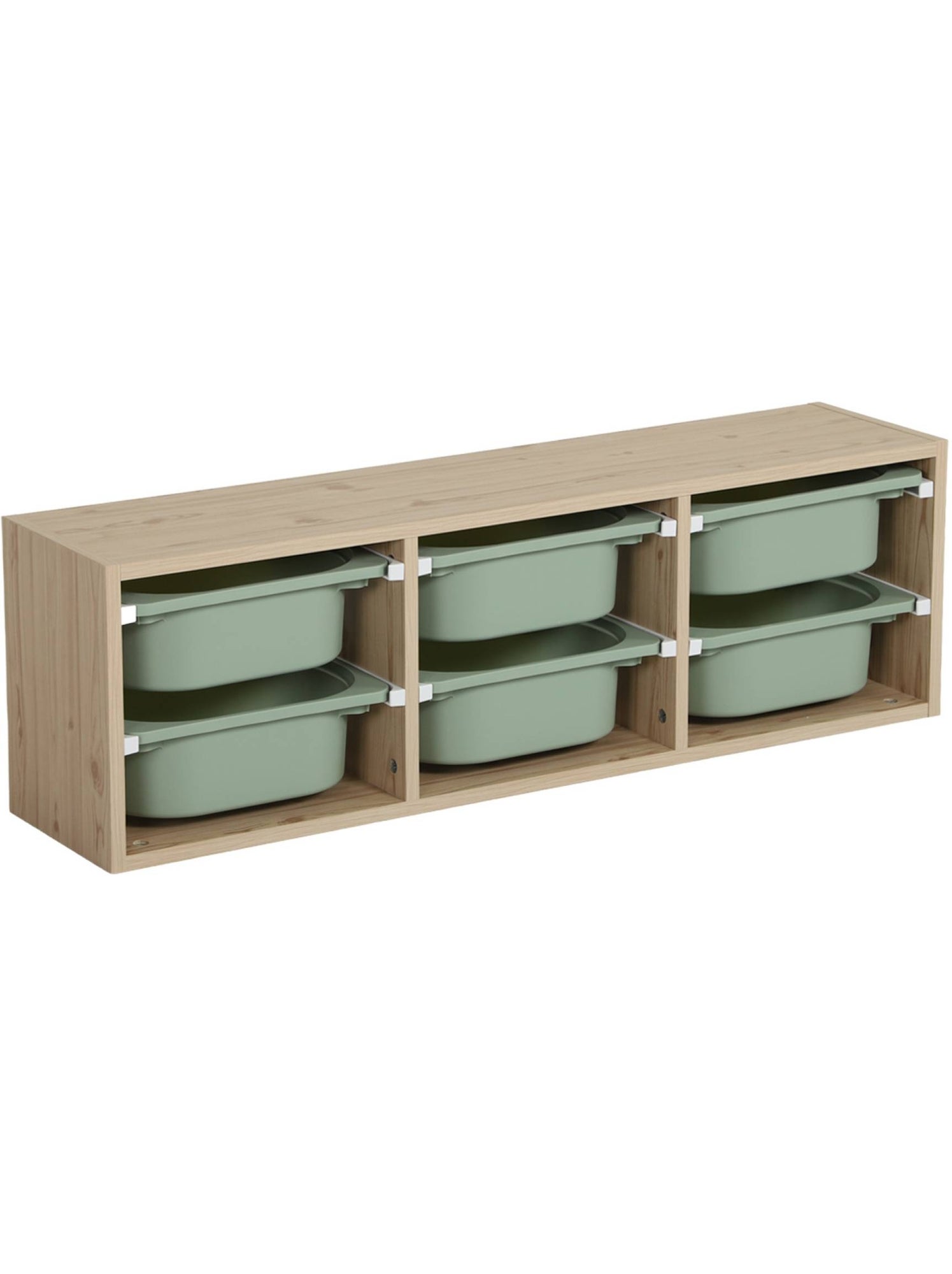 Sora - meuble de rangement pour enfant 6 bacs de rangement sora - Vert clair