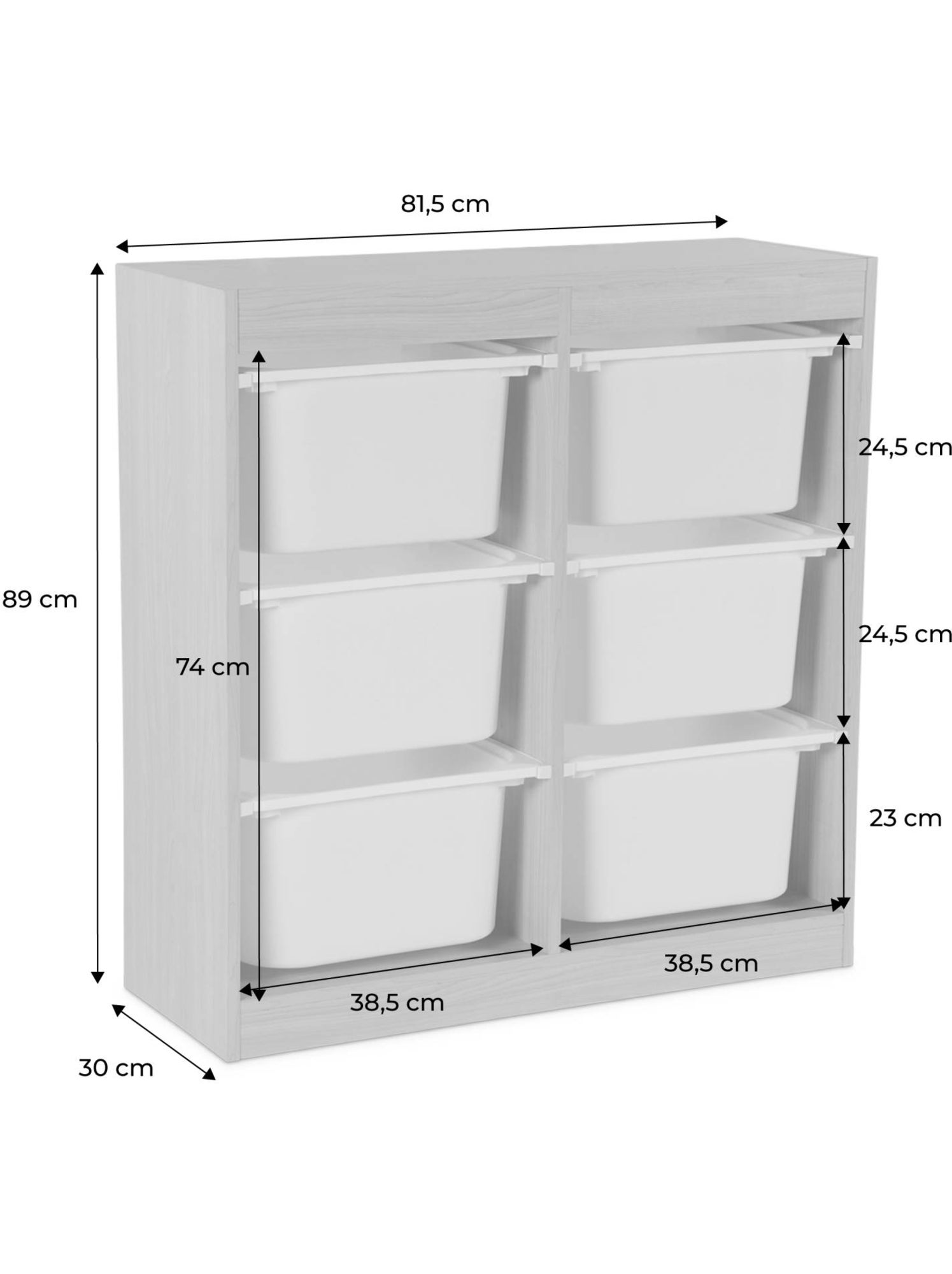 Sora - meuble de rangement pour enfant 6 bacs de rangement sora - Vert clair