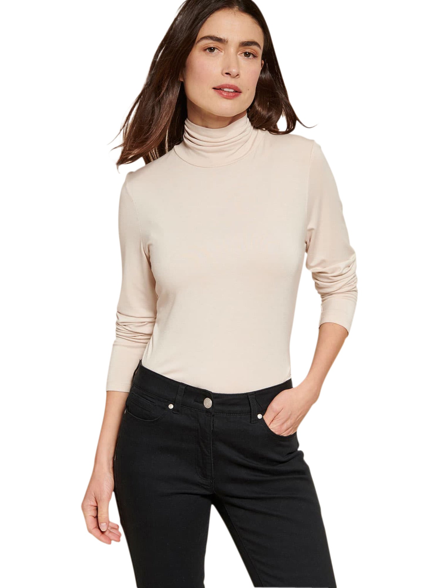 Sous pull col roulé - damart - Marron