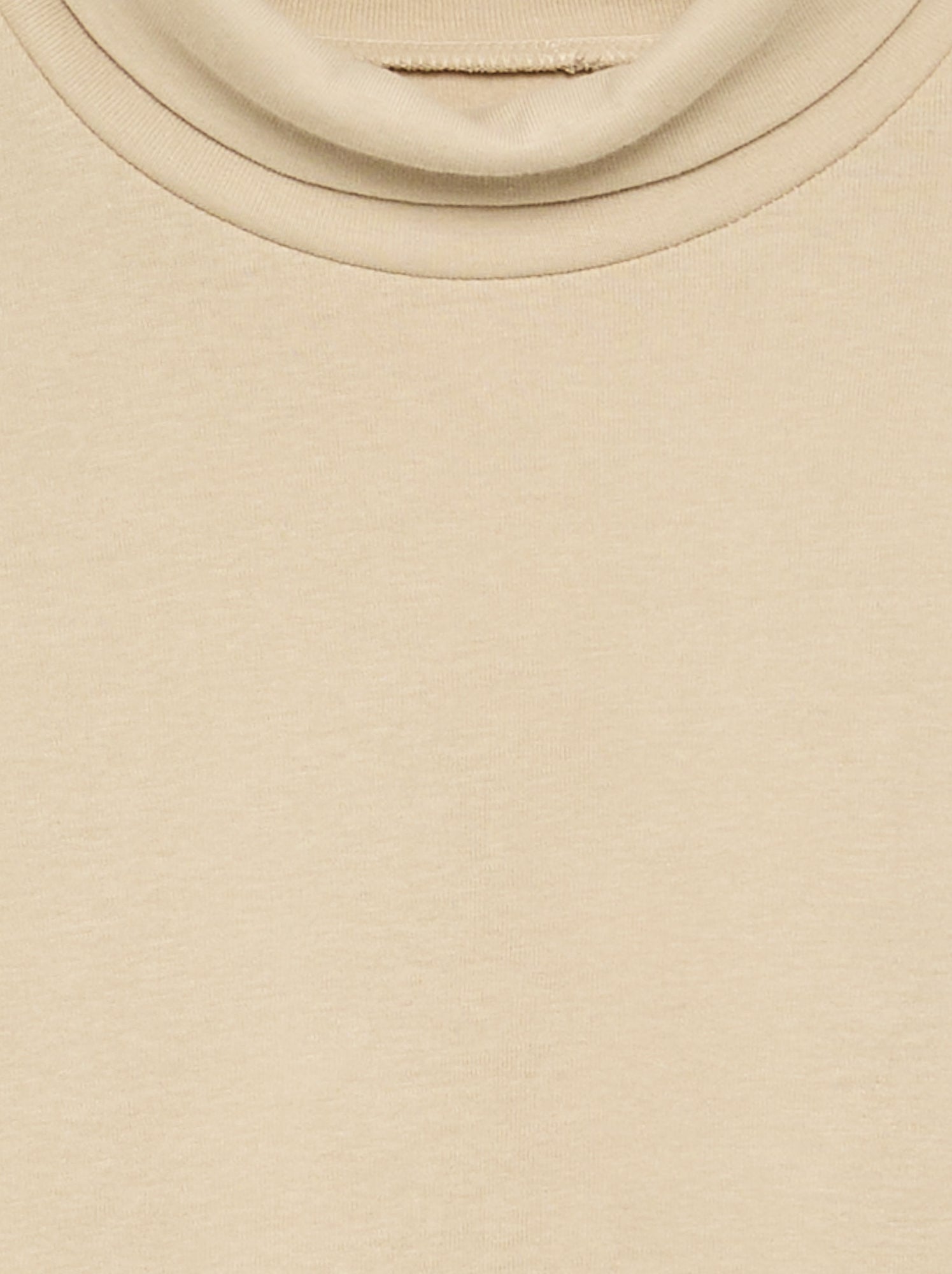Sous-pull en maille côtelée - Beige