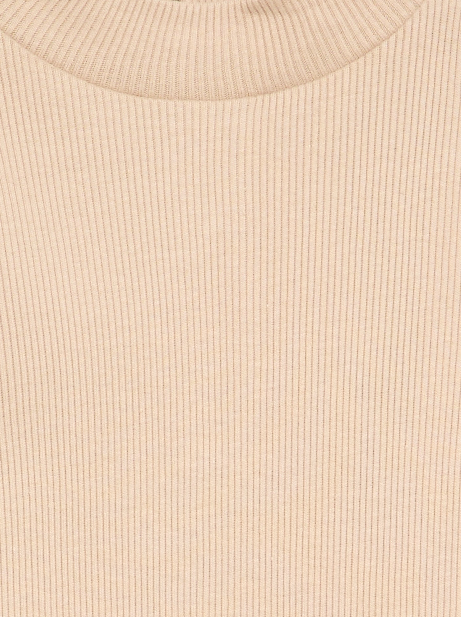 Sous-pull en maille côtelée - Beige