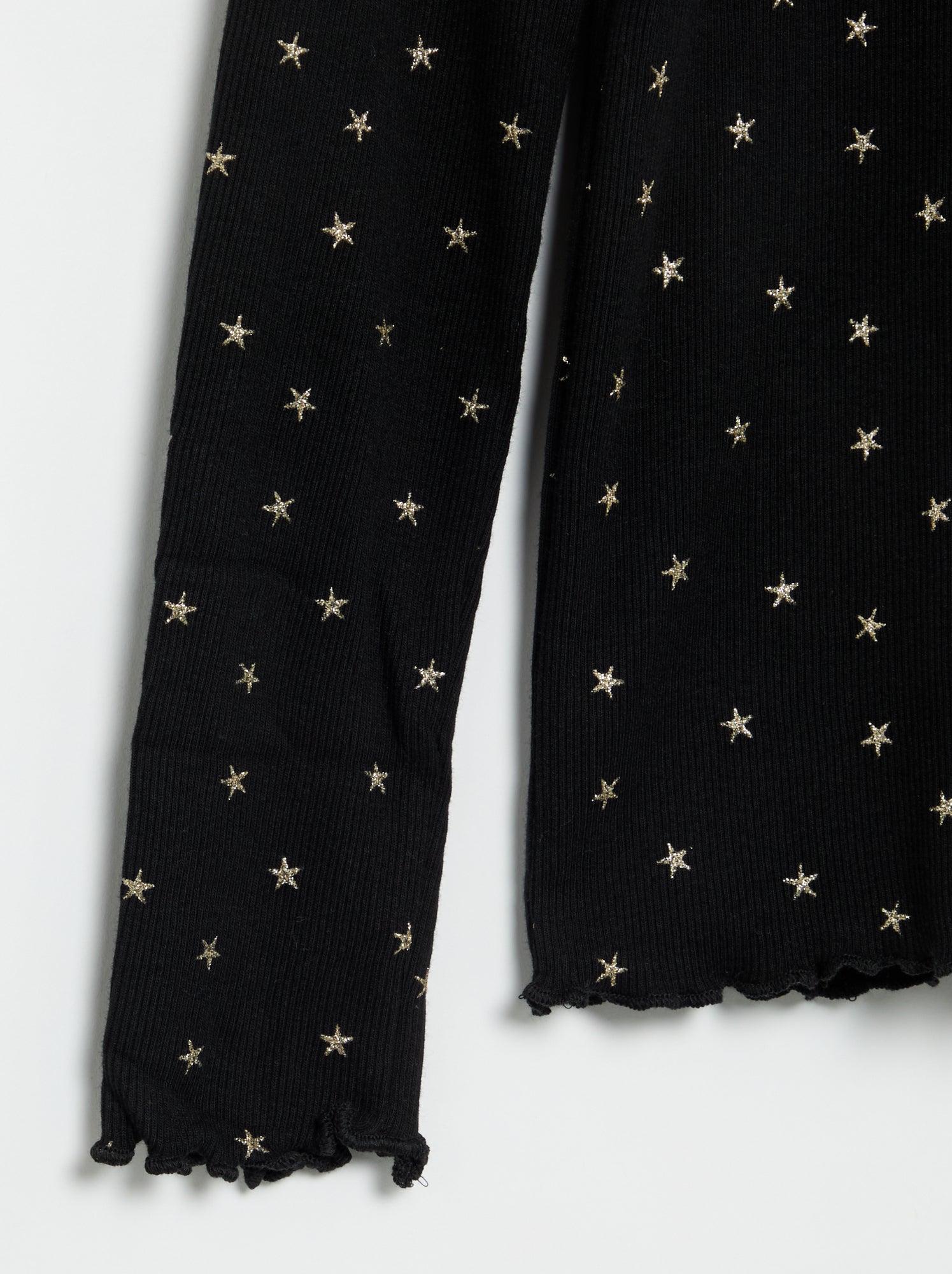 Sous-pull en maille côtelée imprimée - Noir