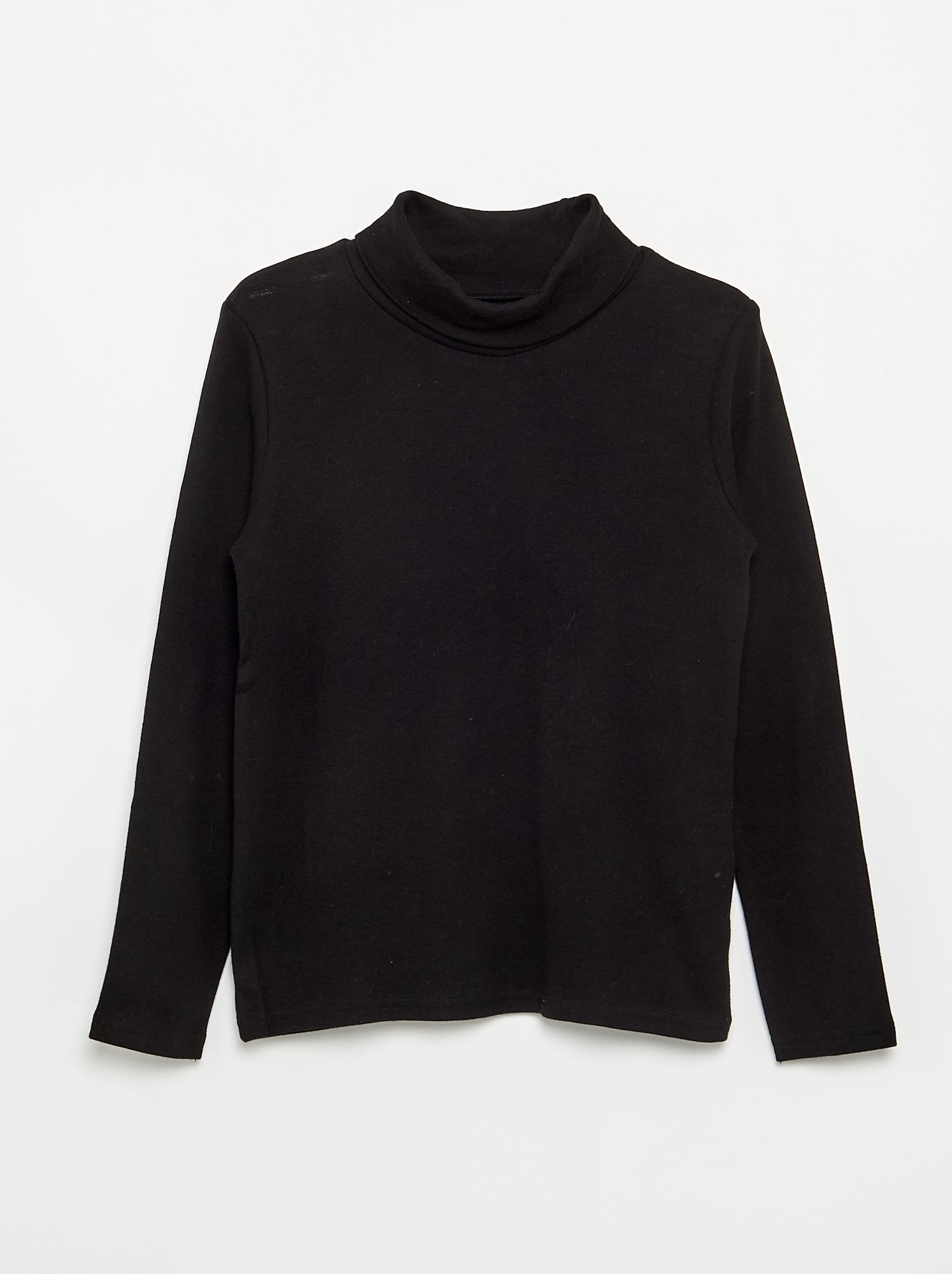 Sous-pull en maille côtelée - Noir