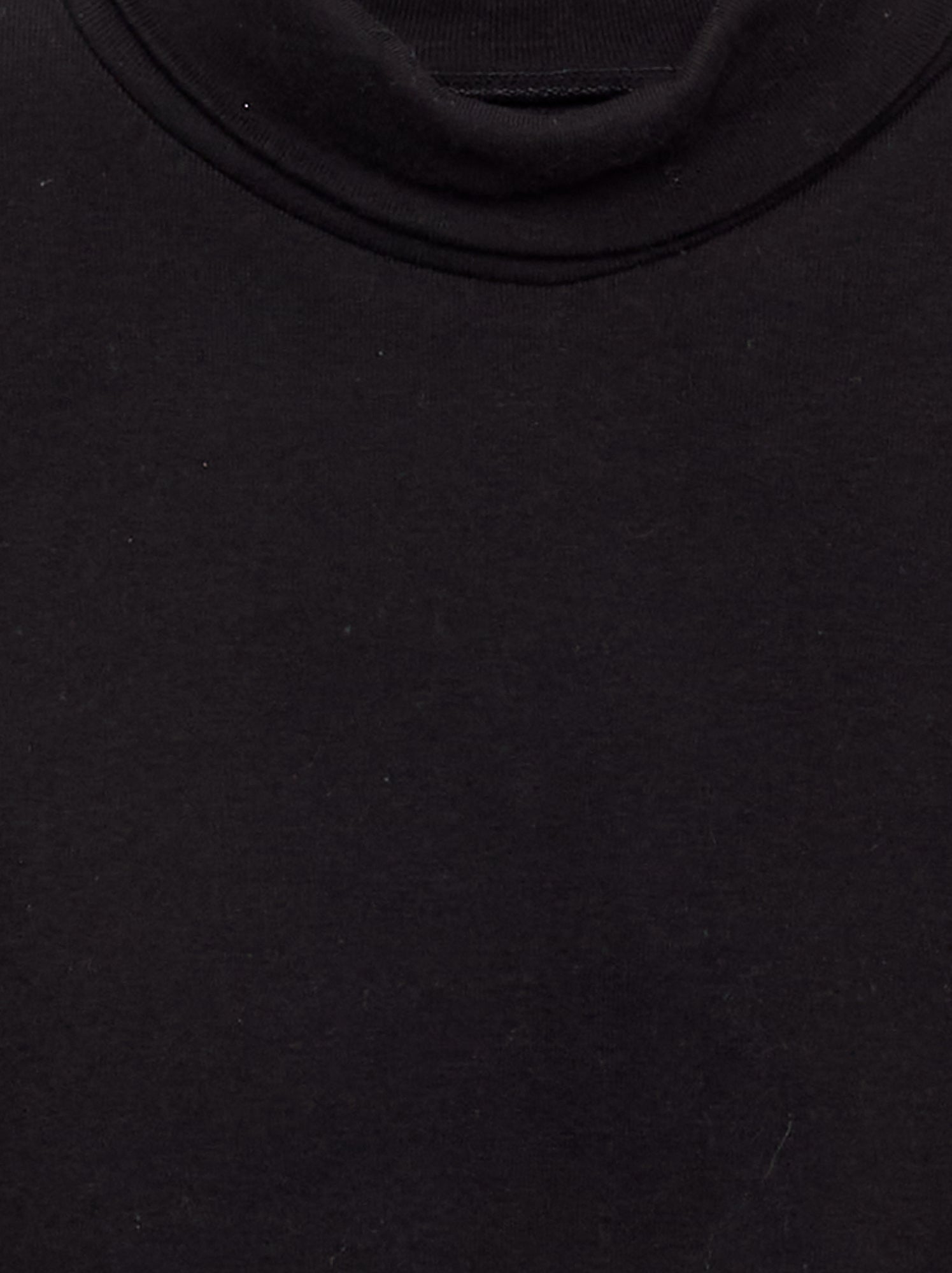 Sous-pull en maille côtelée - Noir