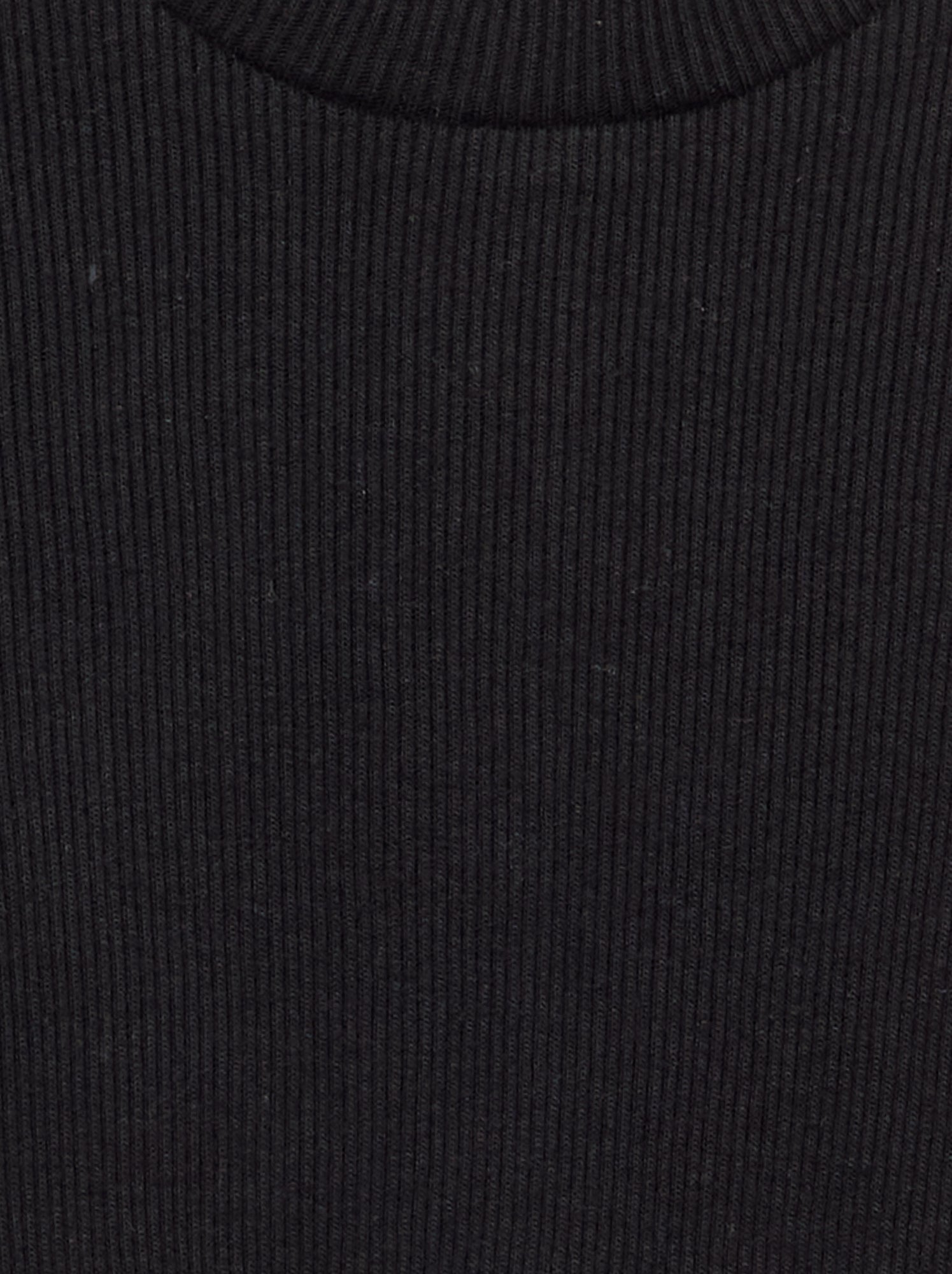 Sous-pull en maille côtelée - Noir