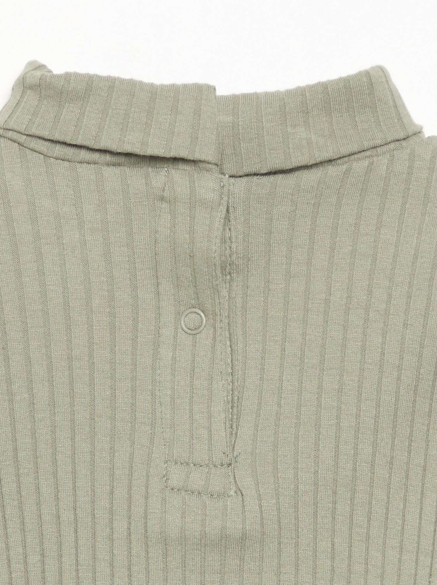 Sous-pull en maille côtelée plate - Vert