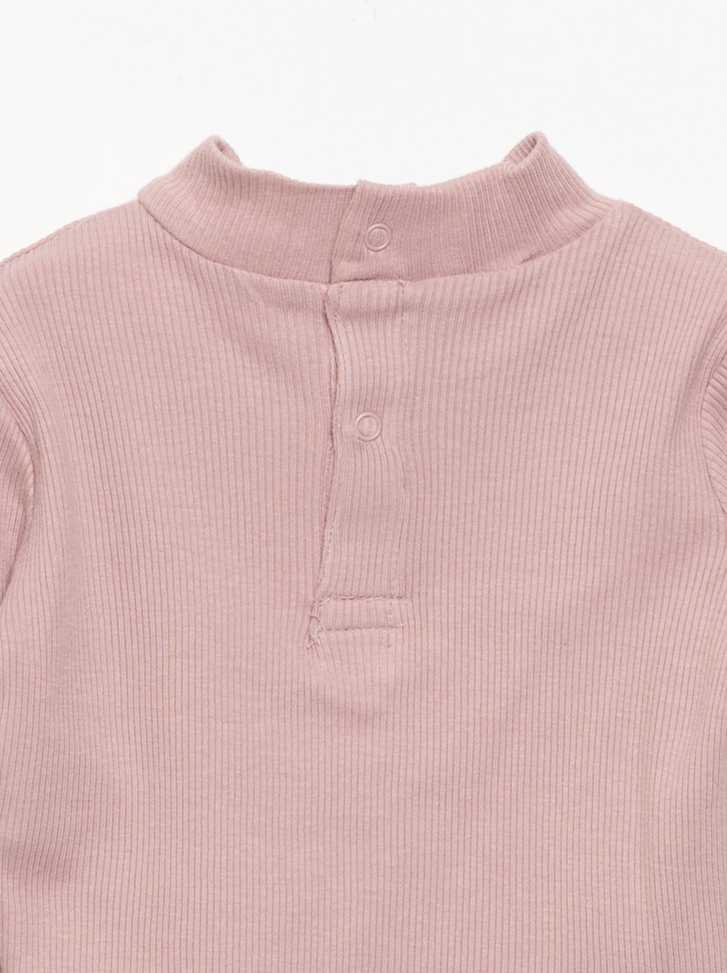Sous-pull en maille côtelée - Rose