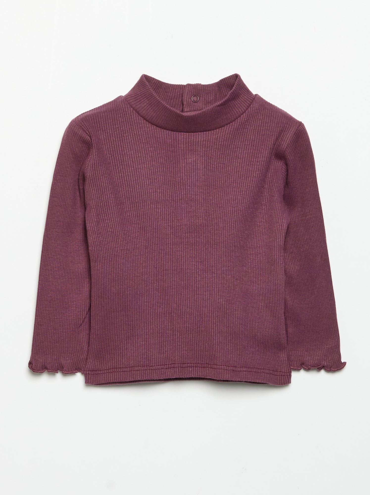 Sous-pull en maille côtelée - Violet