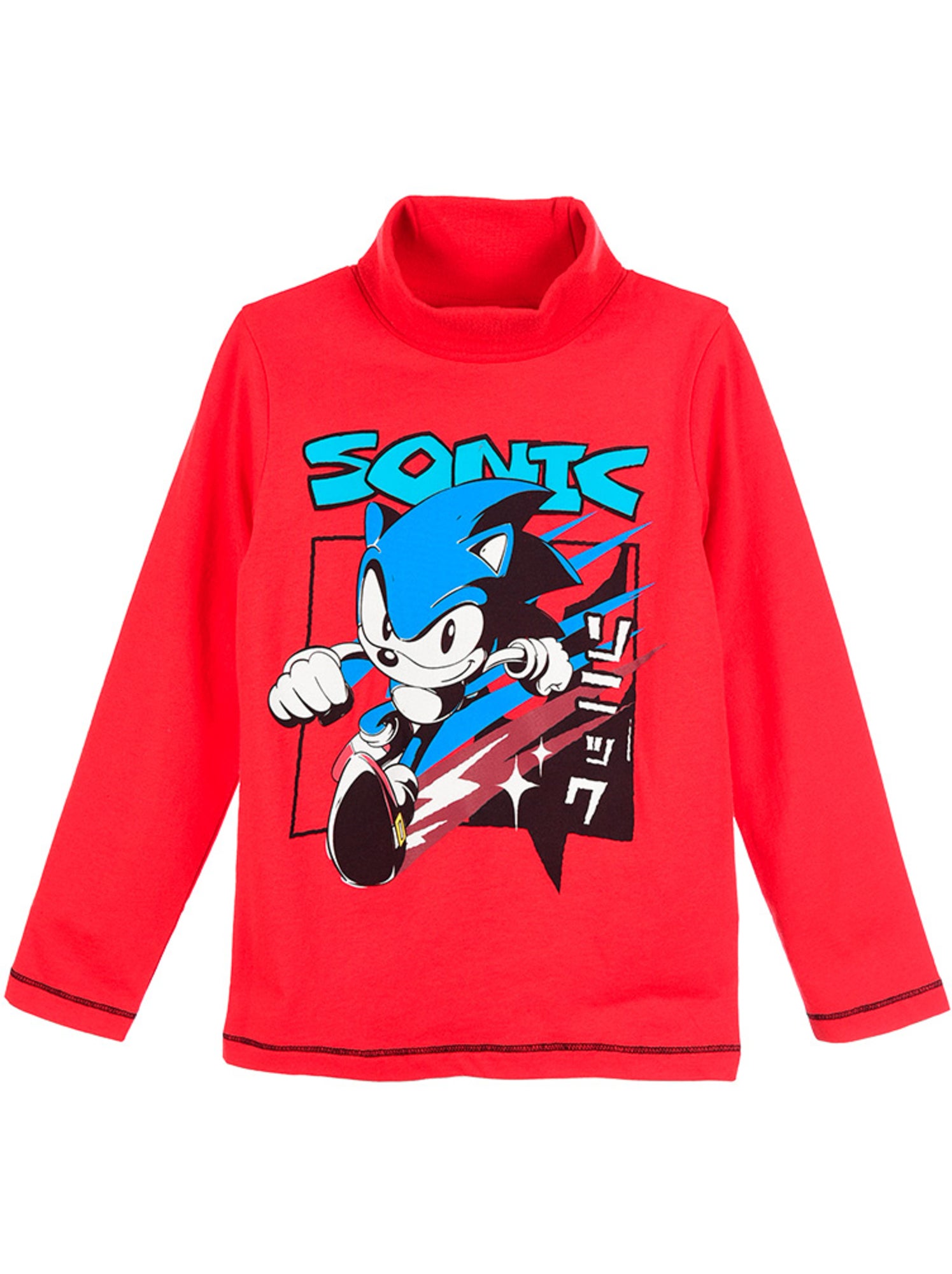 Sous-pull   garçon sonic - licence officielle - Rouge