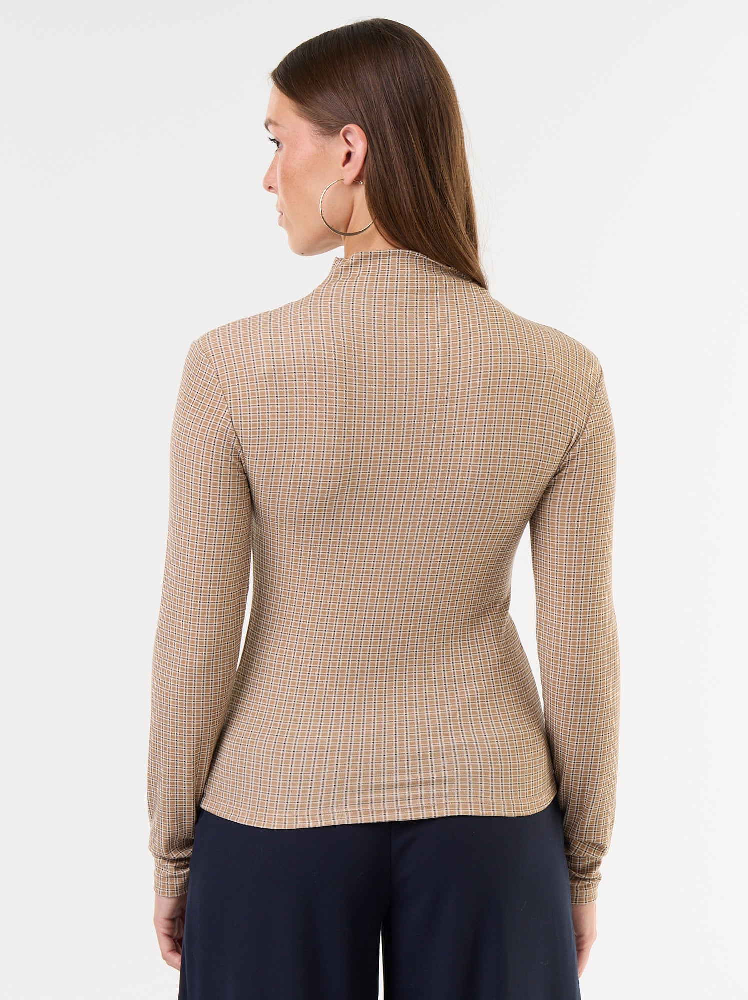 Sous-pull stretch à col roulé - Beige